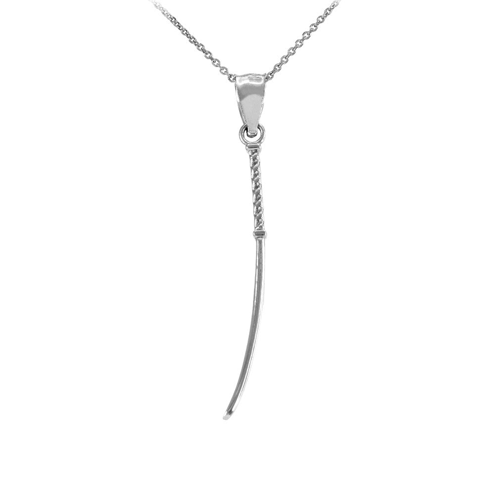 Gold Japanese Katana Short Sword Pendant Necklace, view 3