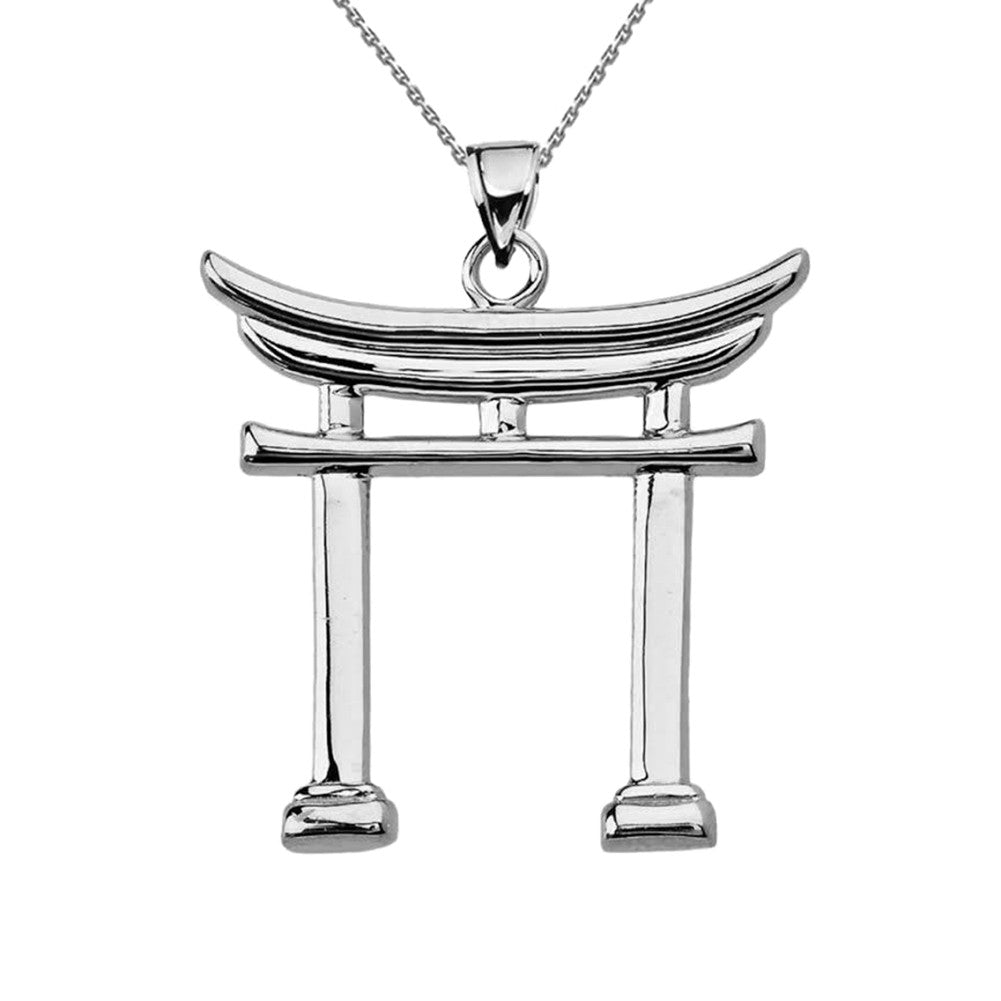 Gold Japanese Torii Pendant, view 3