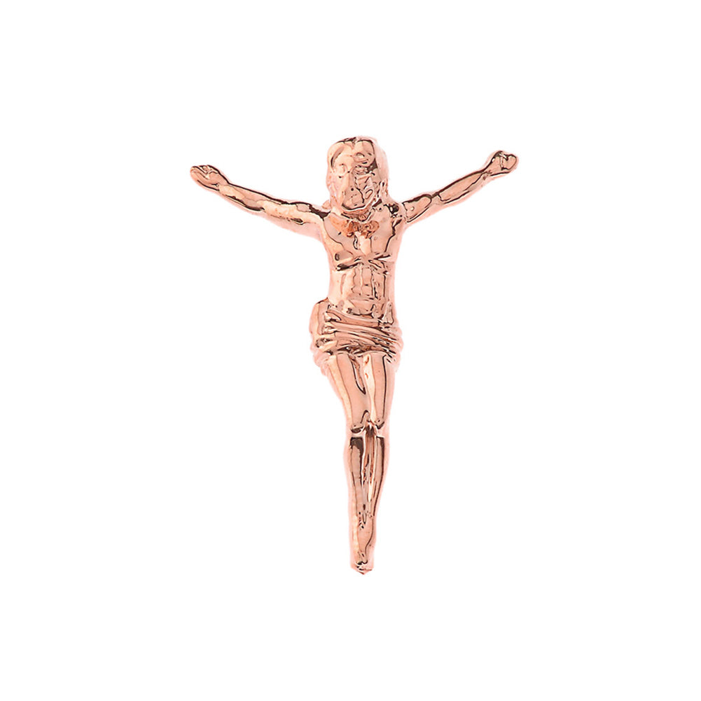 Gold Jesus Body Crucifix Pendant Necklace With Hidden Bail (1.45"), view 5
