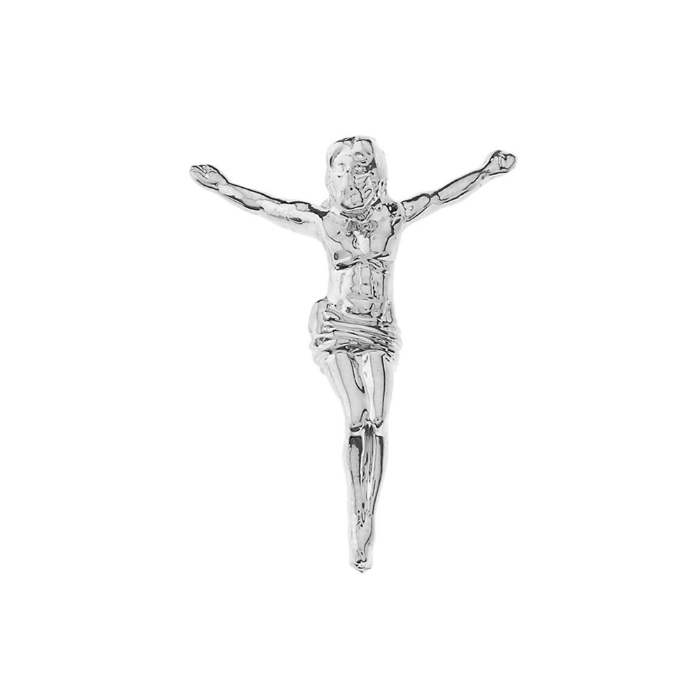Gold Jesus Body Crucifix Pendant Necklace With Hidden Bail (1.45"), view 7
