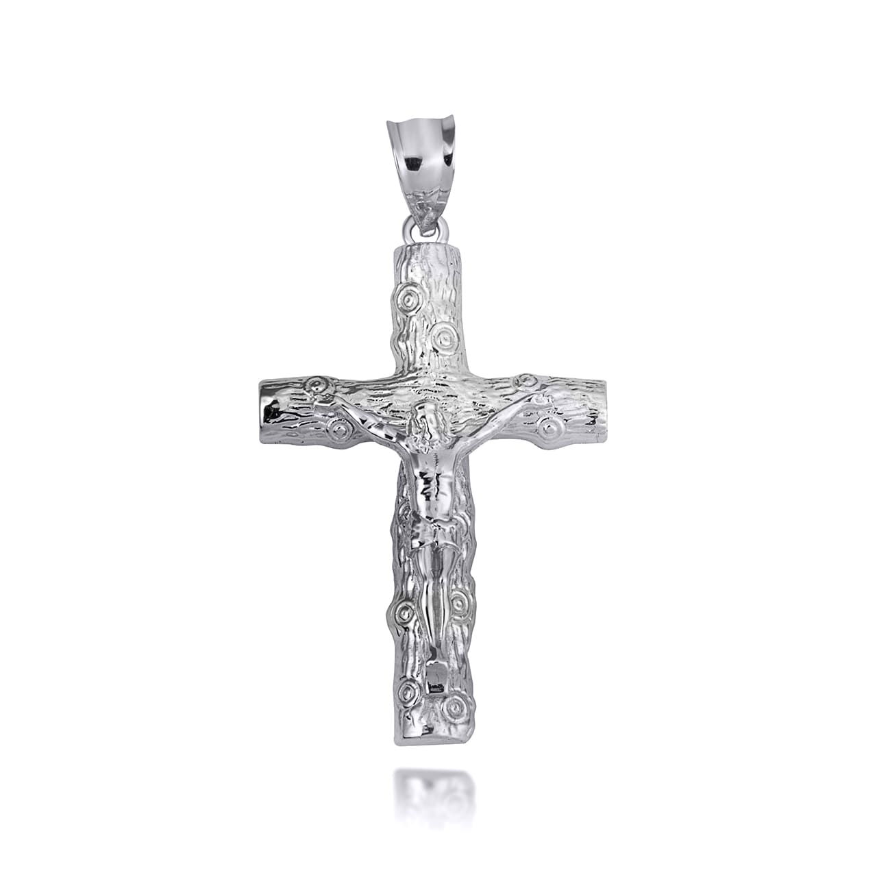 Gold Jesus Christ Wooden Crucifix Cross Pendant Necklace, view 8