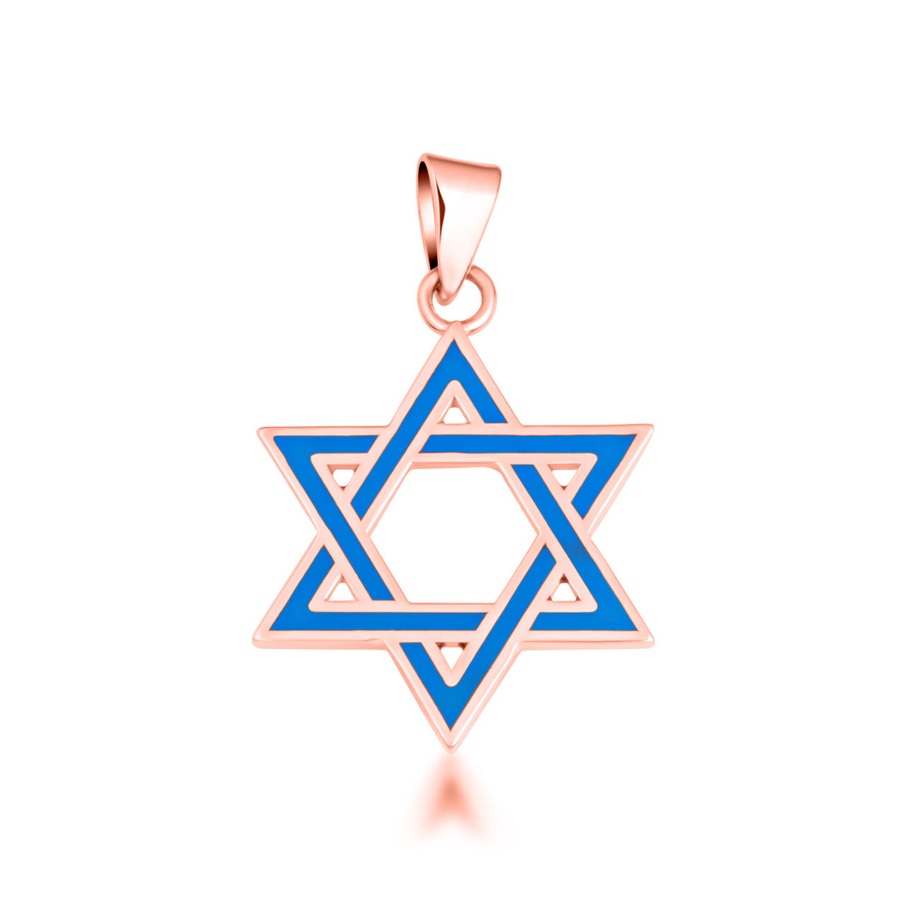 Gold Jewish Star of David Necklace, view 5