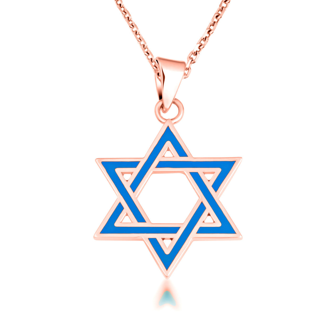 Gold Jewish Star of David Necklace, view 6
