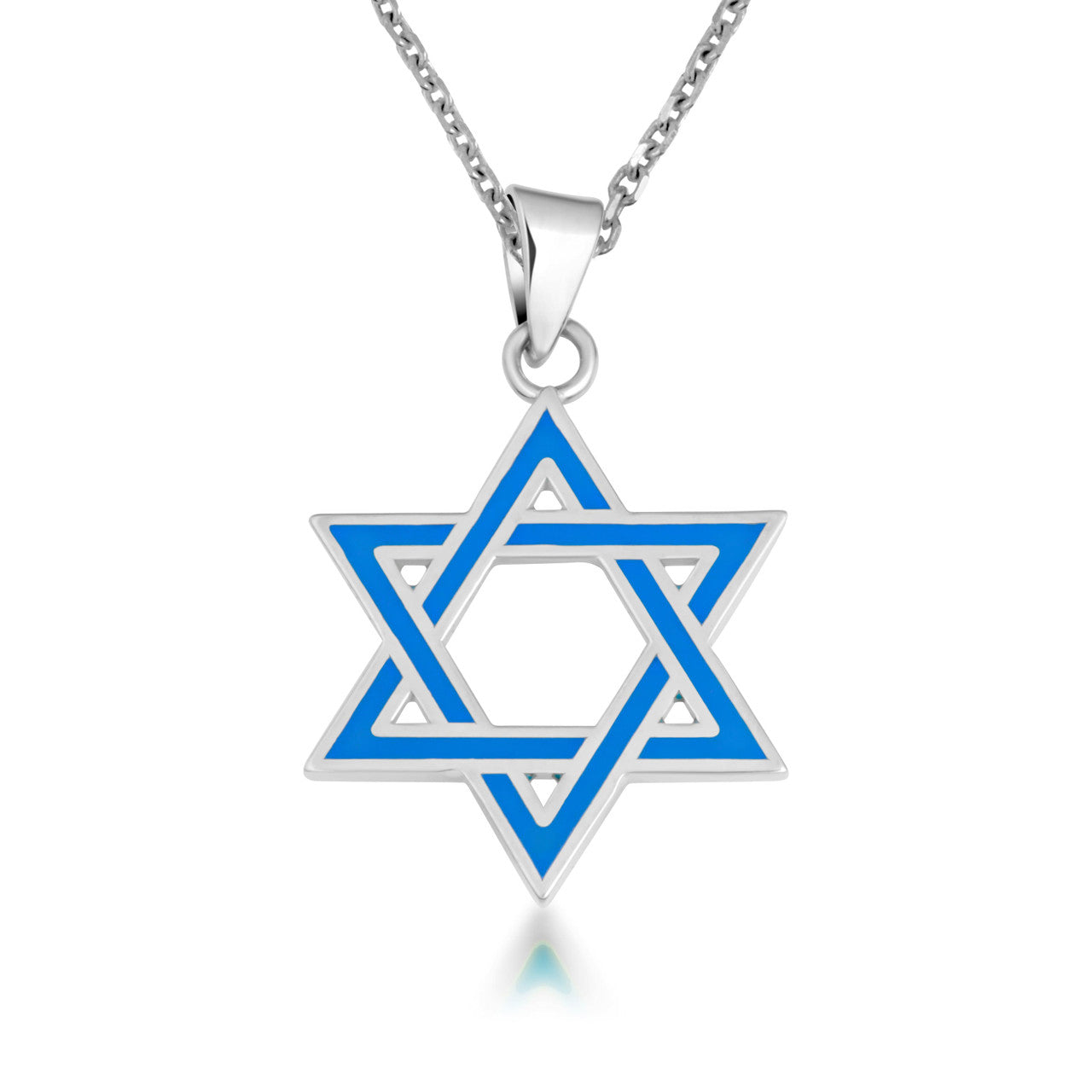Gold Jewish Star of David Necklace, view 8
