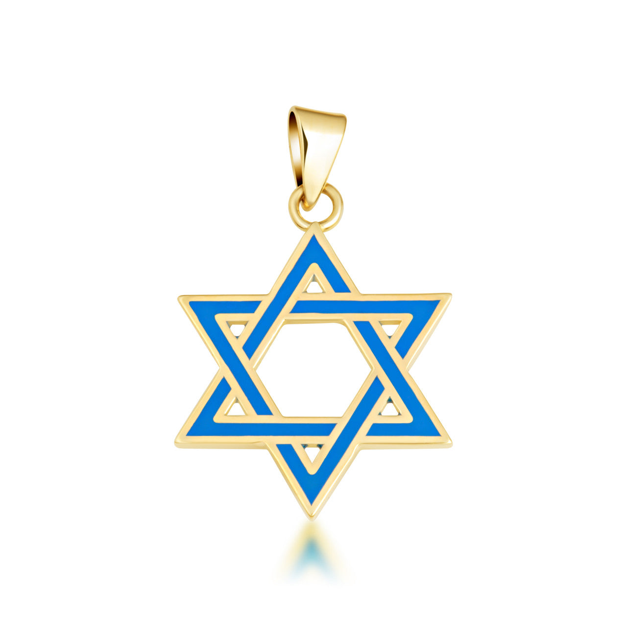 Gold Jewish Star of David Necklace, view 9
