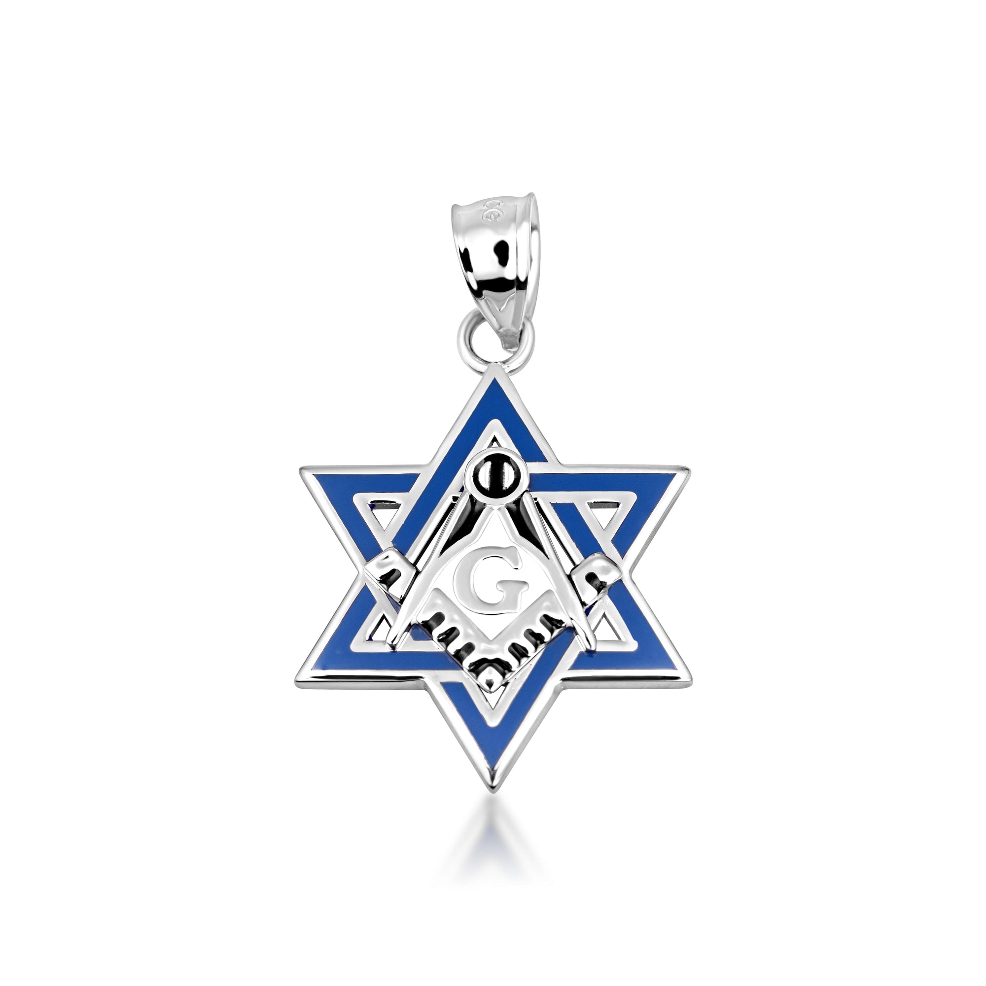 Gold Jewish Star of David Necklace - Masonic Jewelry, view 8