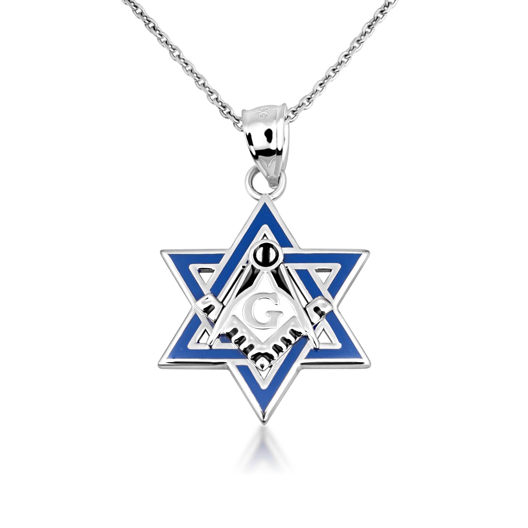 Gold Jewish Star of David Necklace - Masonic Jewelry, view 9