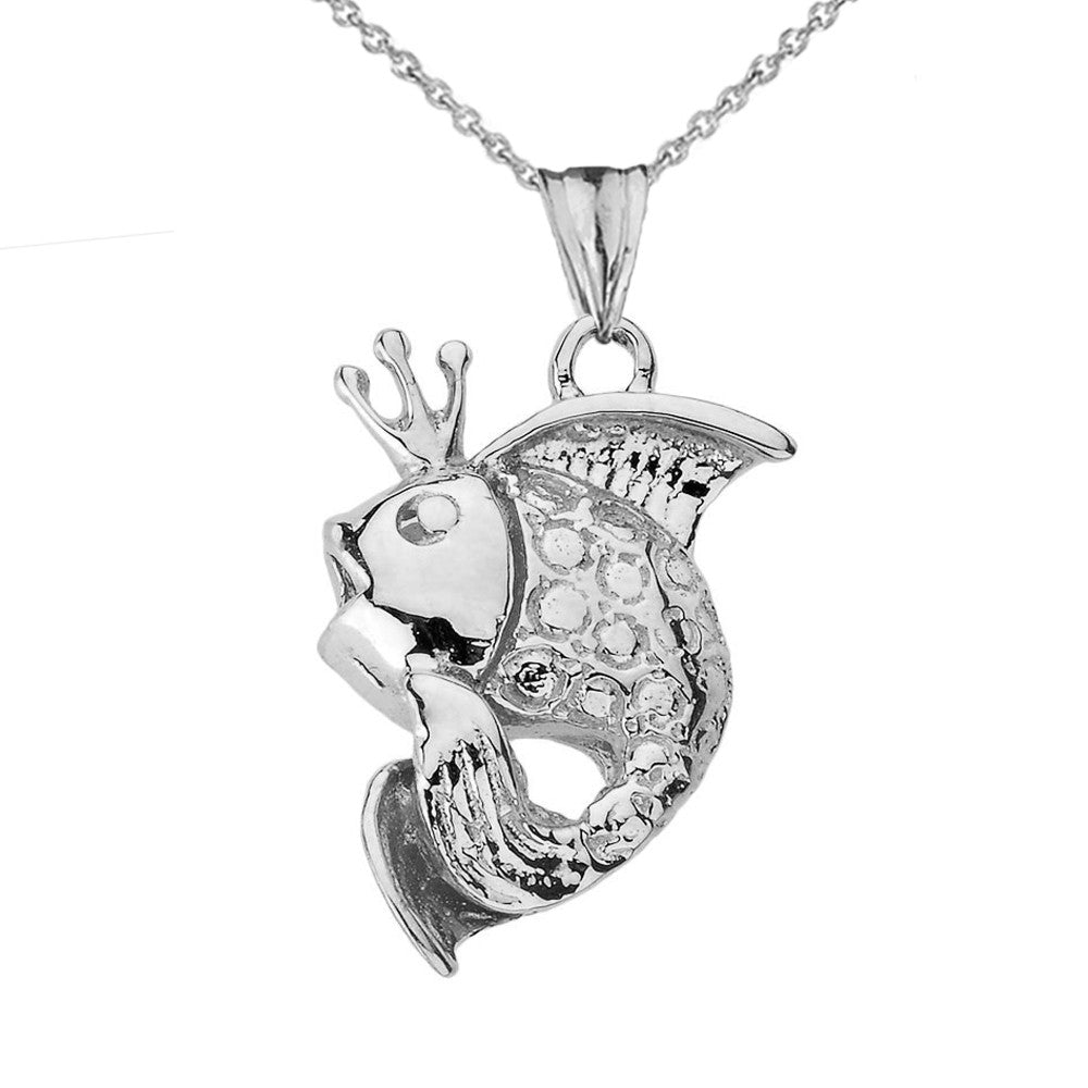 Gold King Fish Pendant Necklace, view 6