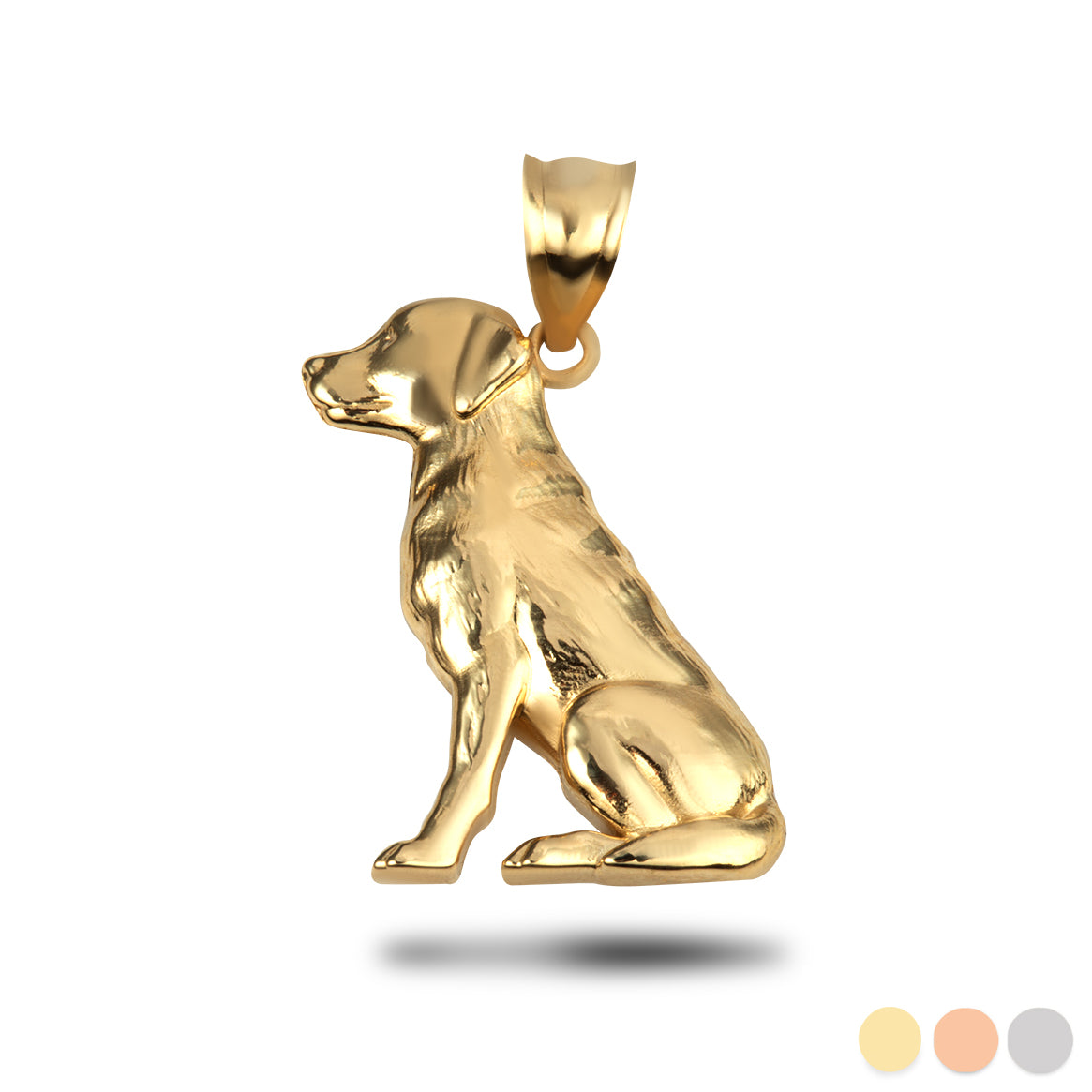 Gold Labrador Retriever Pet Dog Pendant Necklace