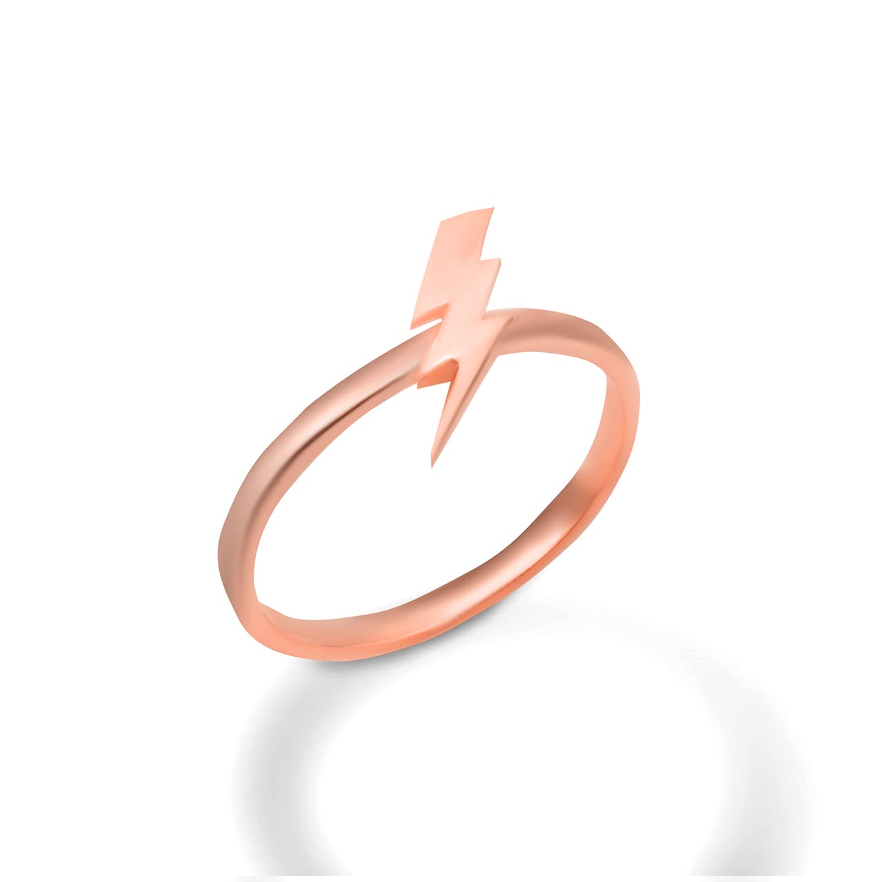 Gold Lightning Thunder Bolt Electric Ring, view 4