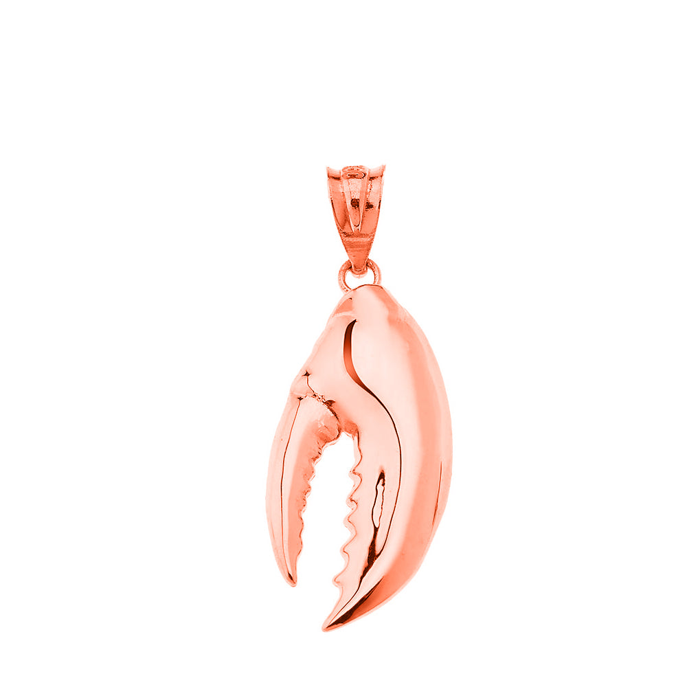 Gold Lobster Claw Pendant Necklace, view 3