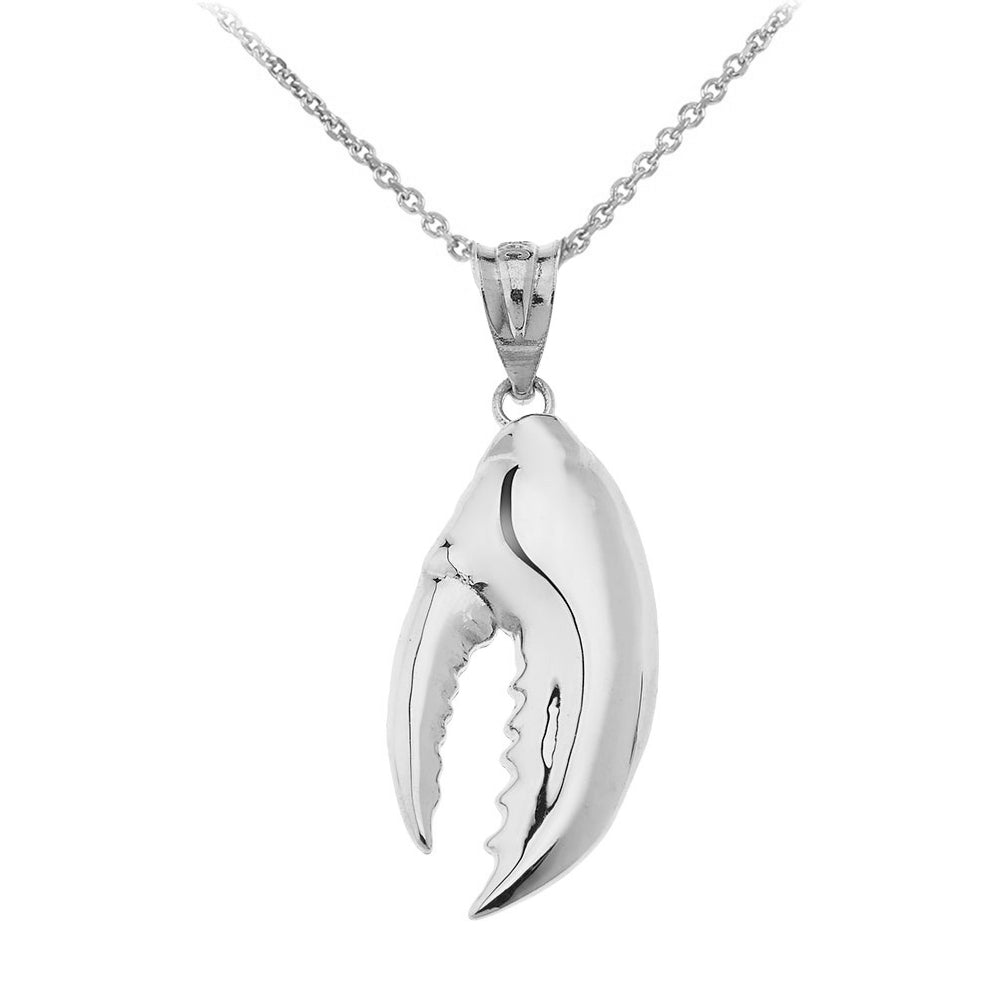 Gold Lobster Claw Pendant Necklace, view 6