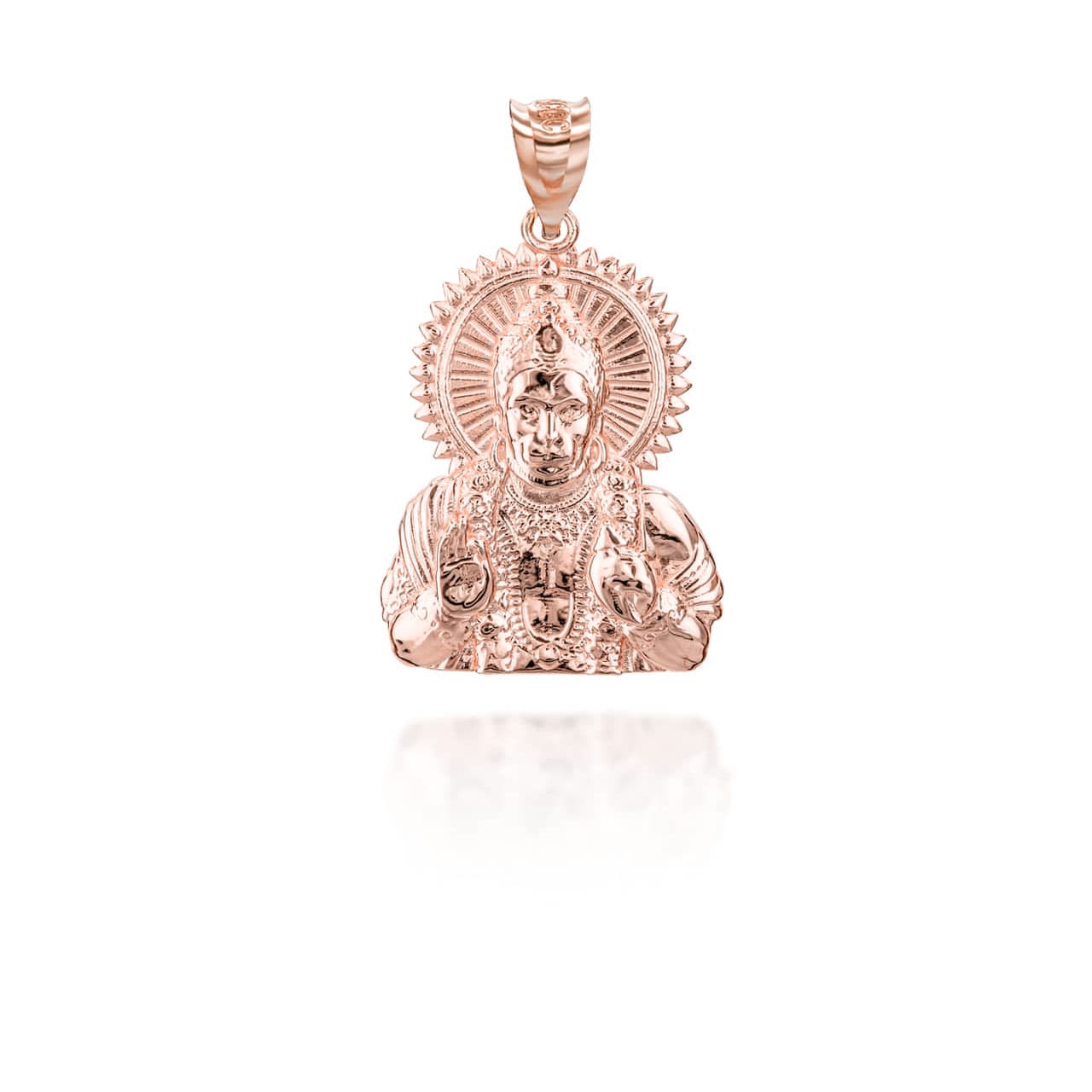 Gold Lord Anjaneya-Hanuman Hindu God Pendant Necklace, view 6
