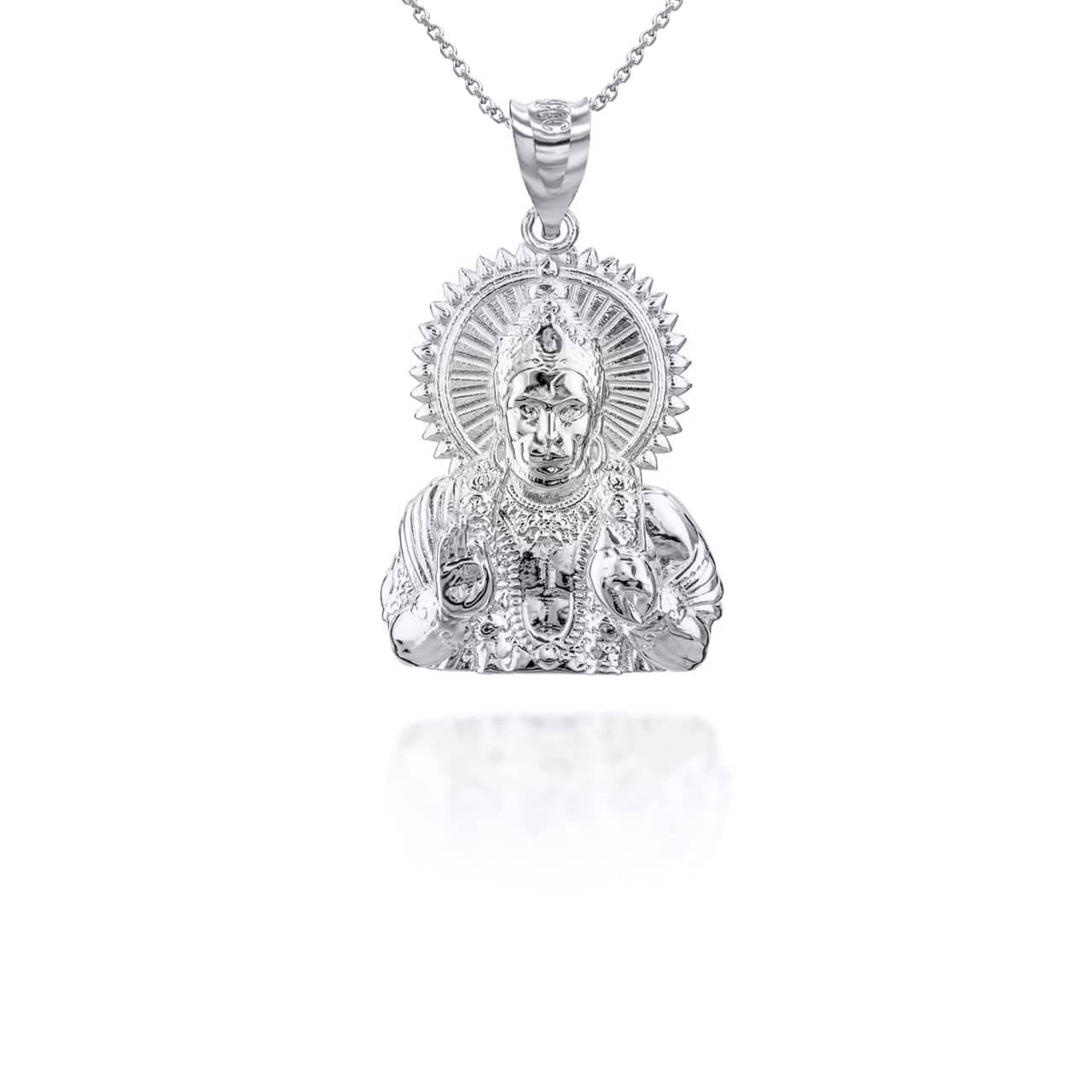 Gold Lord Anjaneya-Hanuman Hindu God Pendant Necklace, view 8