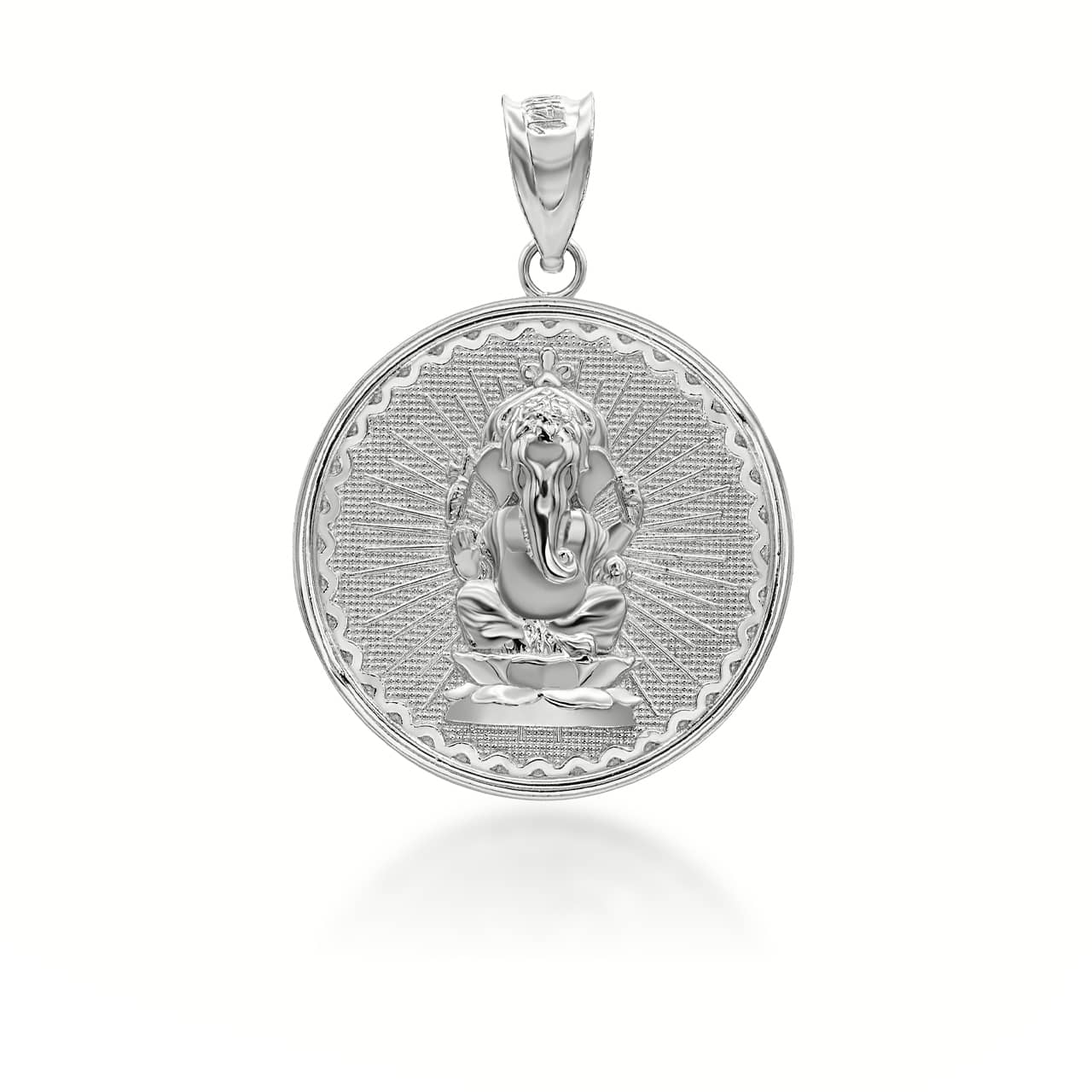 Gold Lord Ganesha Hindu Coin Pendant, view 7