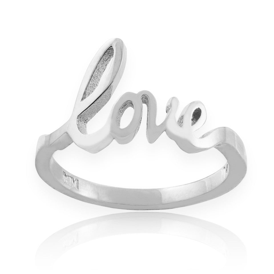 Gold Love Band Ring, view 2