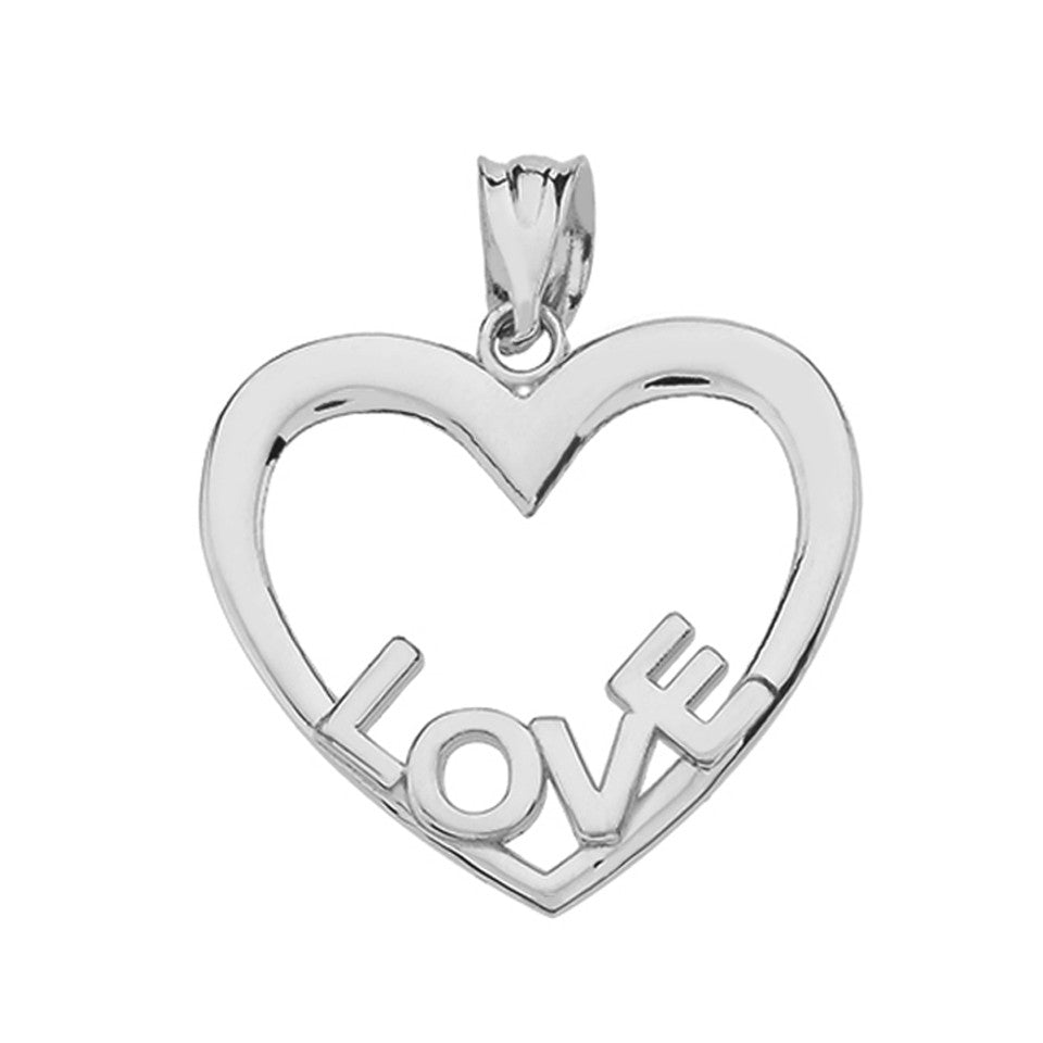 Gold Love Heart Pendant Necklace, view 5
