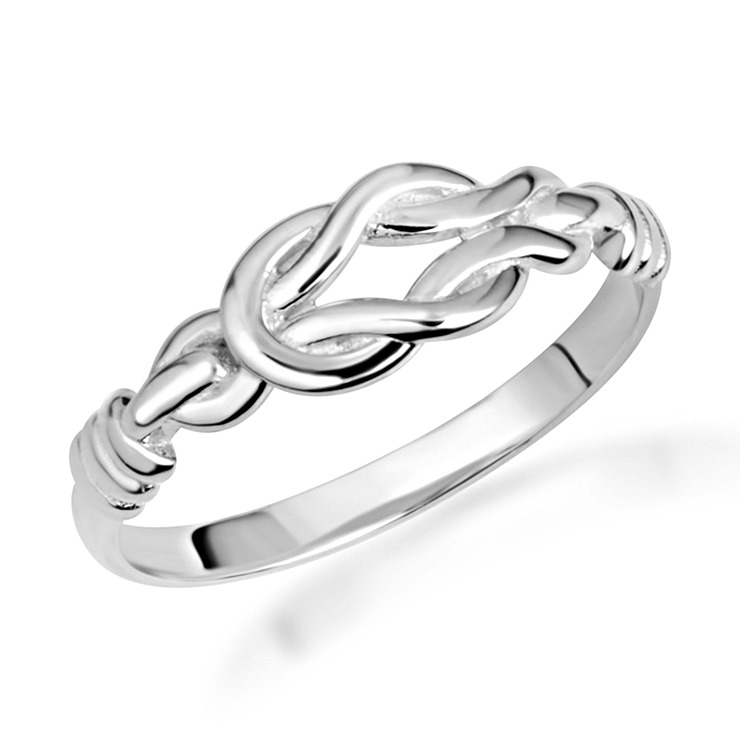 Gold Love Knot Band Ring, view 3