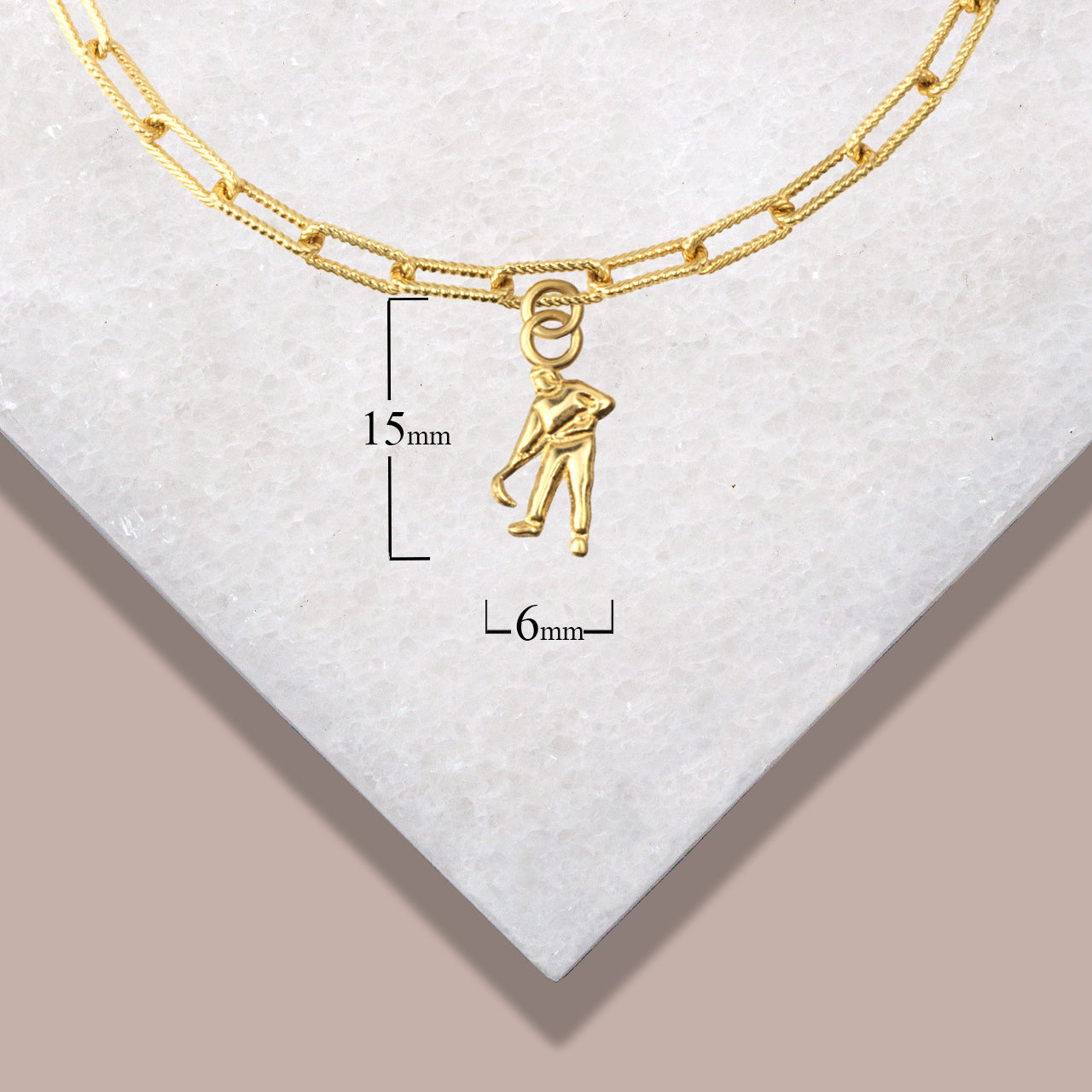 Gold Lucky Charm Symbols Birthstone Paperclip Chain Link Bracelet, view 6