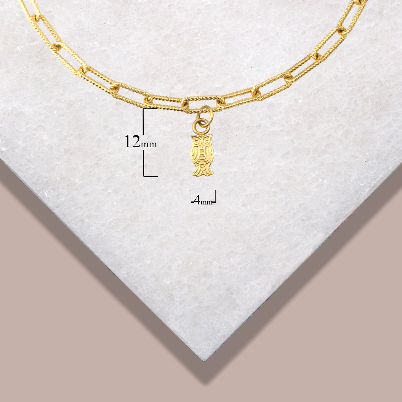 Gold Lucky Charm Symbols Birthstone Paperclip Chain Link Bracelet, view 7
