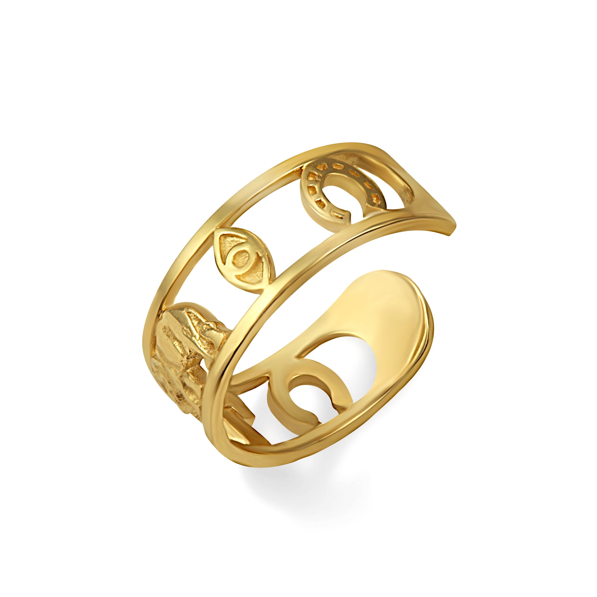 Gold Lucky Charm Toe Ring, view 3