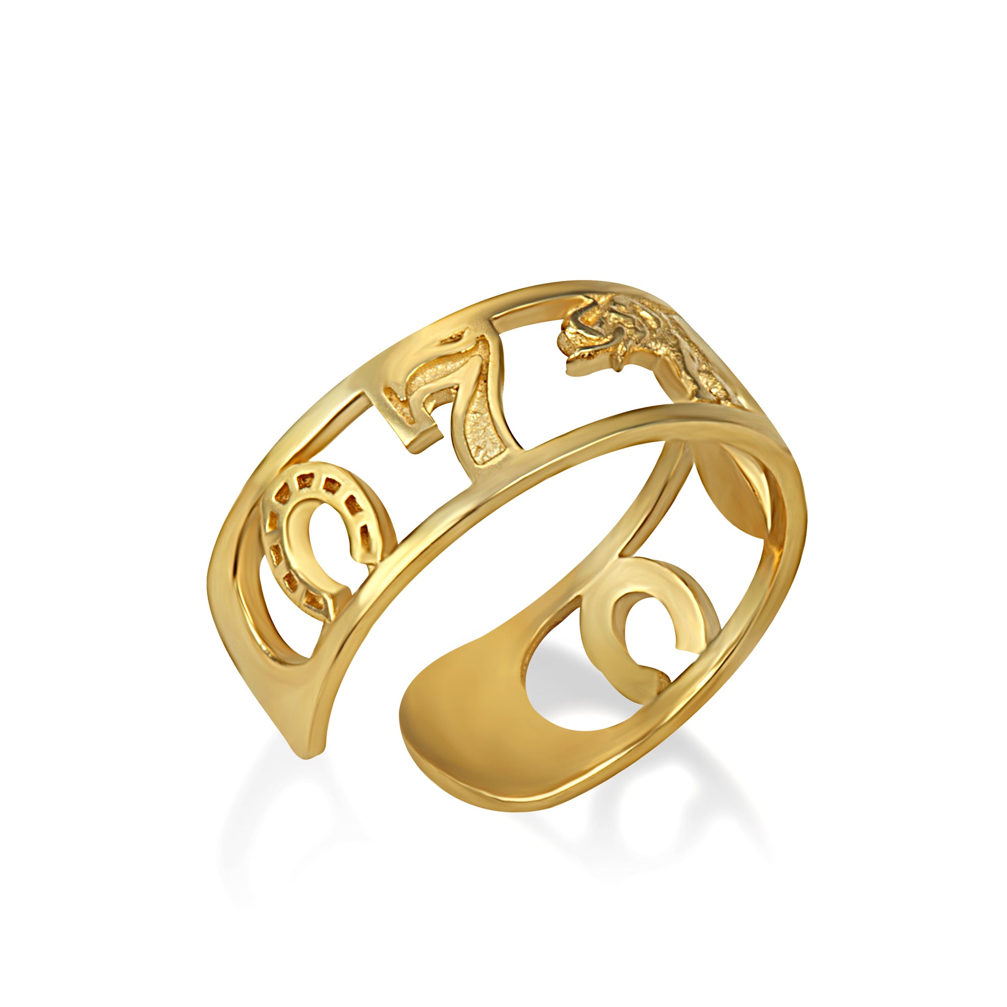 Gold Lucky Charm Toe Ring, view 4