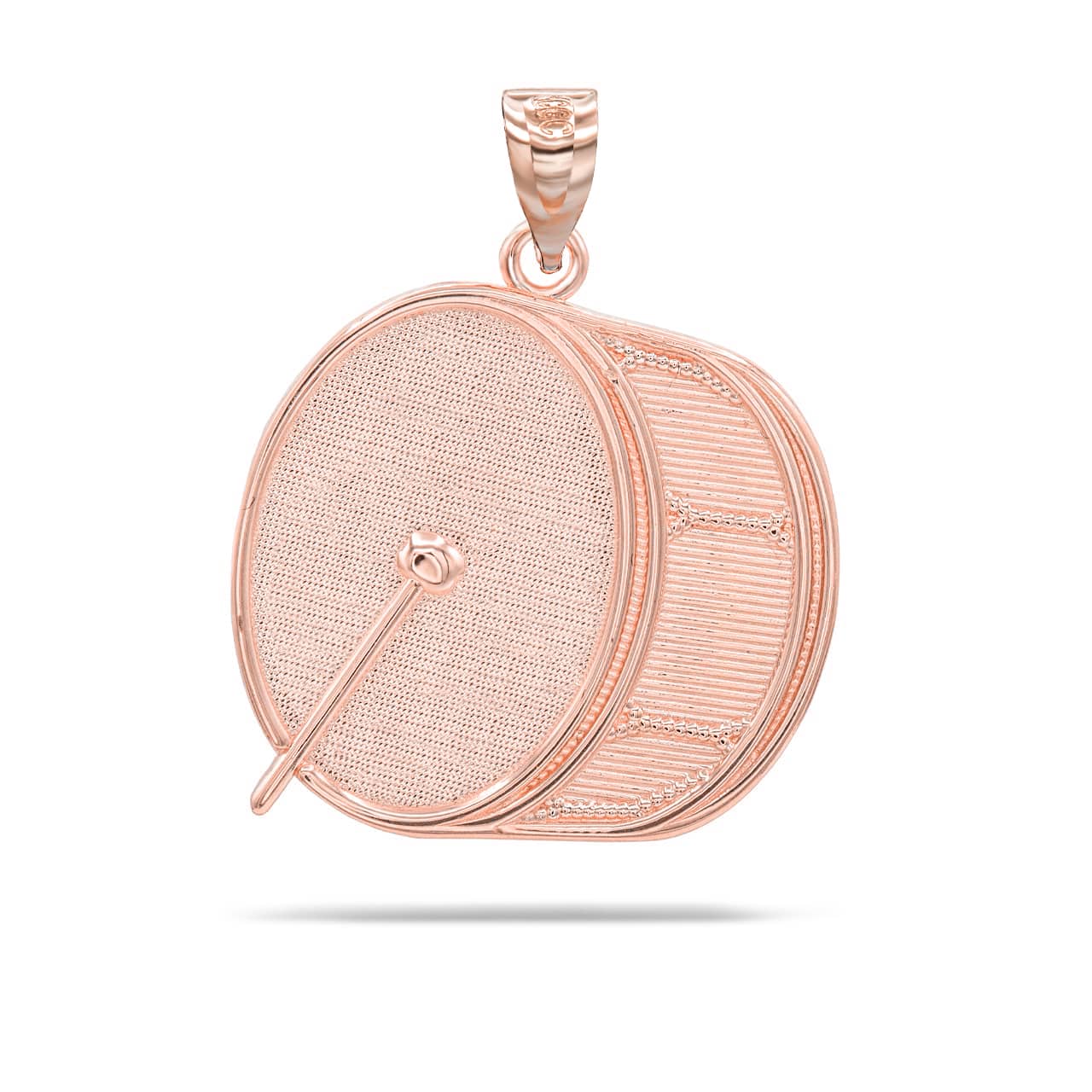 Gold Marching Band Drum Pendant Necklace, view 4