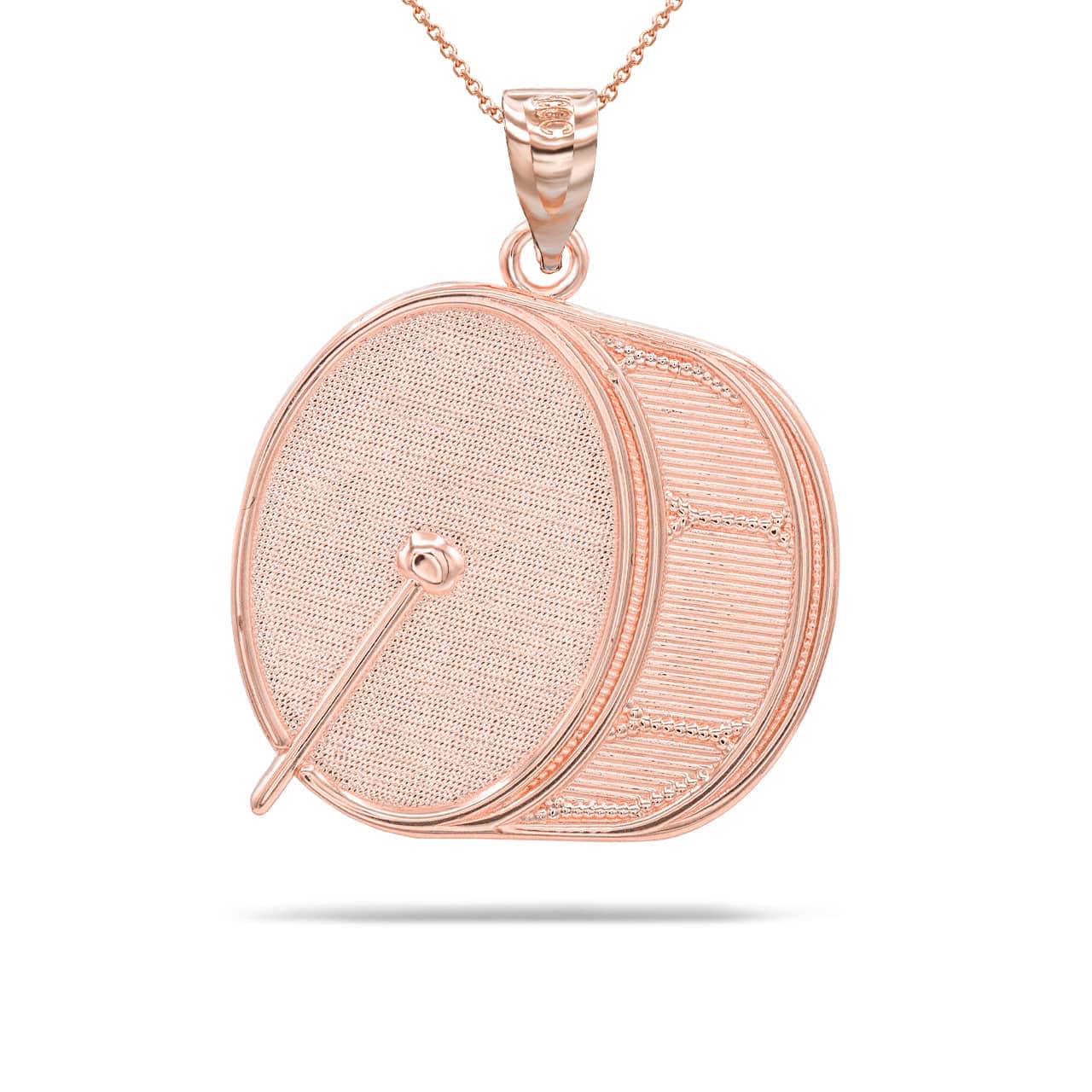 Gold Marching Band Drum Pendant Necklace, view 5