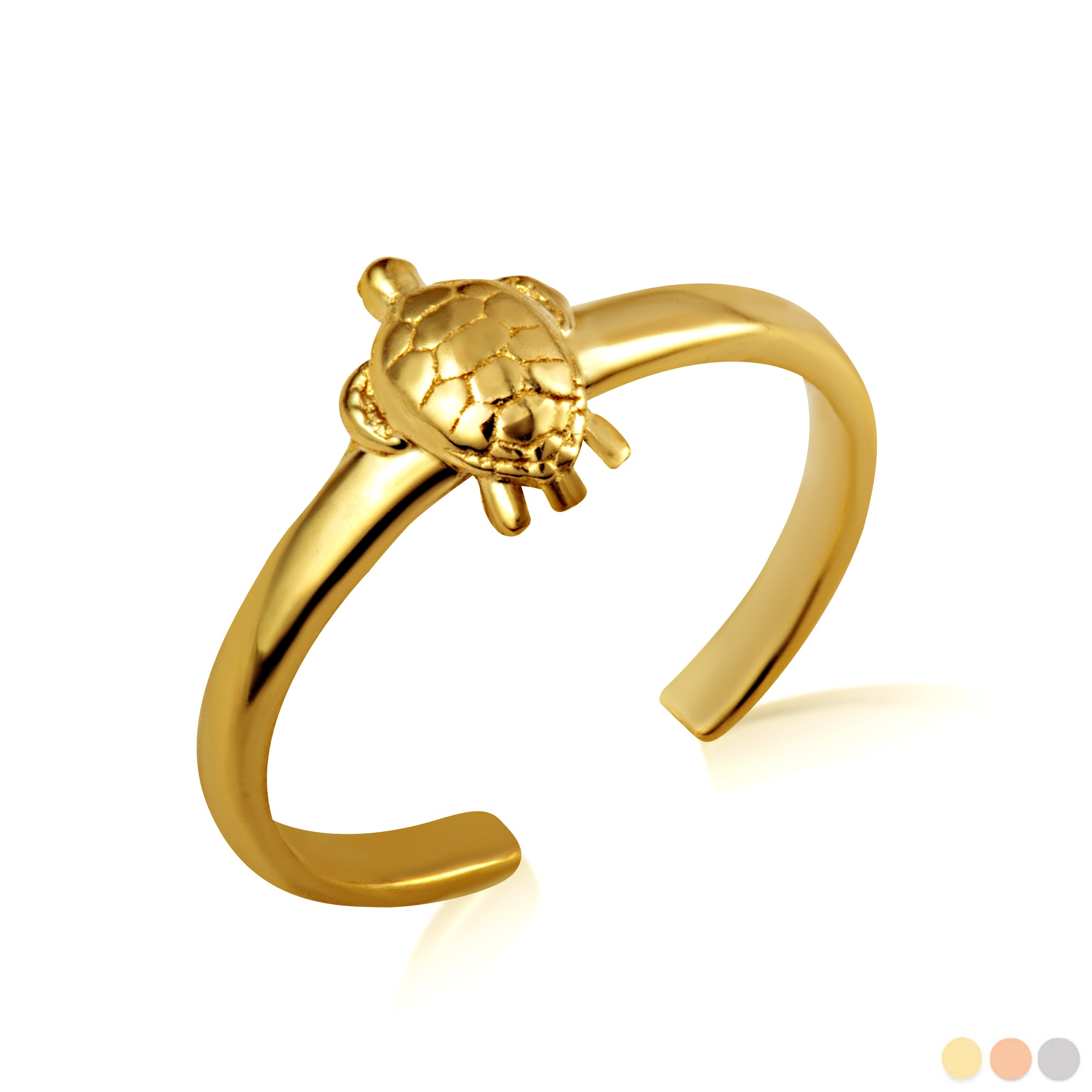 Gold Marine Sea Turtle Toe Ring