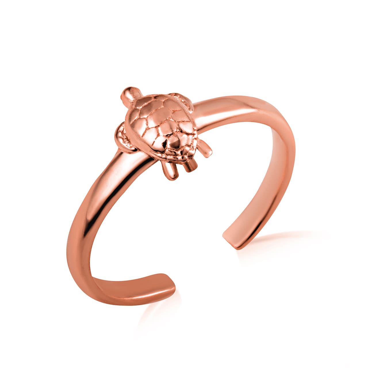 Gold Marine Sea Turtle Toe Ring, view 4