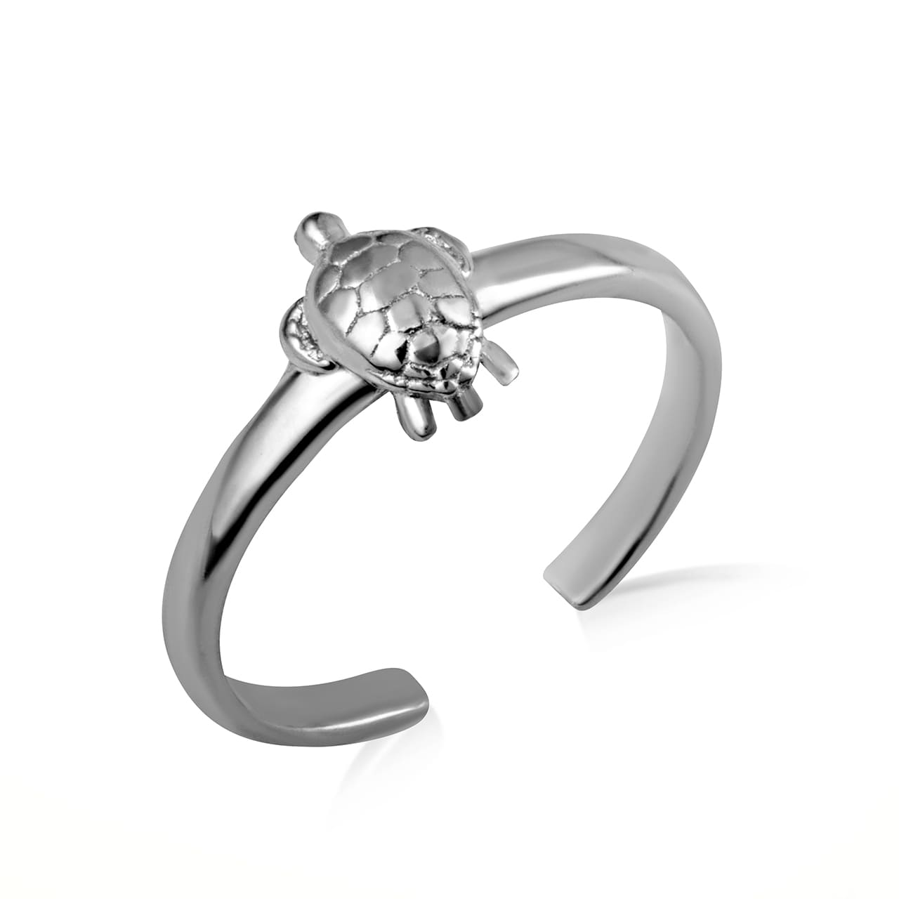 Gold Marine Sea Turtle Toe Ring, view 5