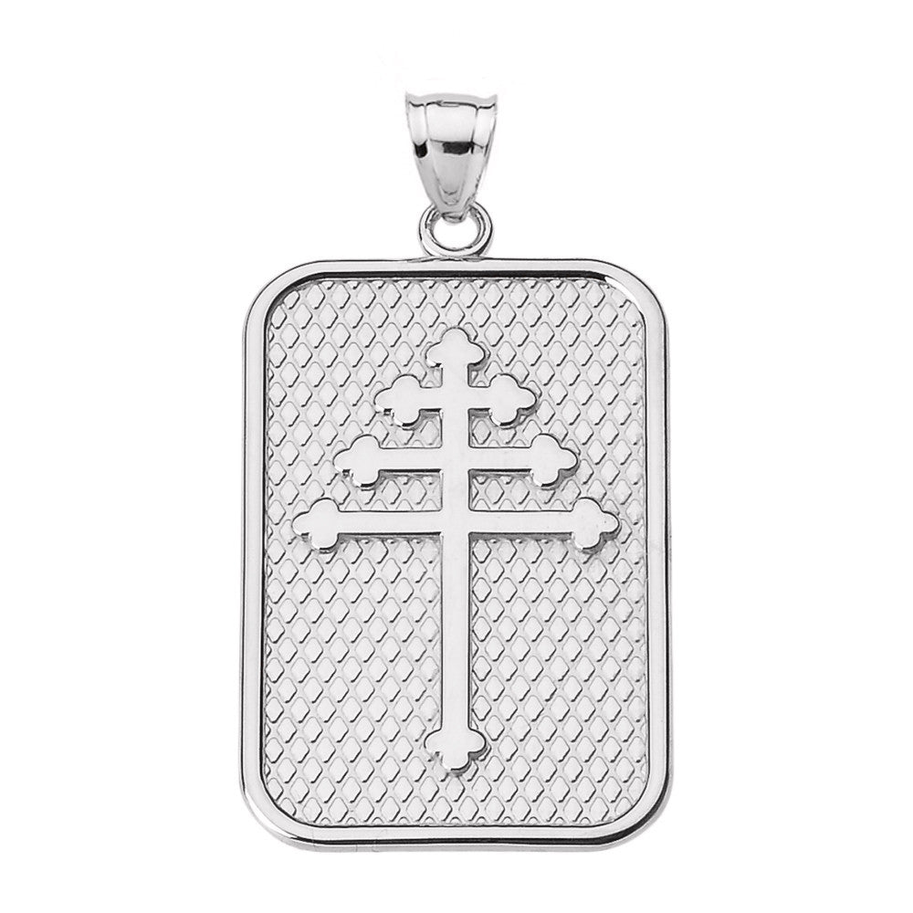 Gold Maronite Cross Pendant Necklace, view 6