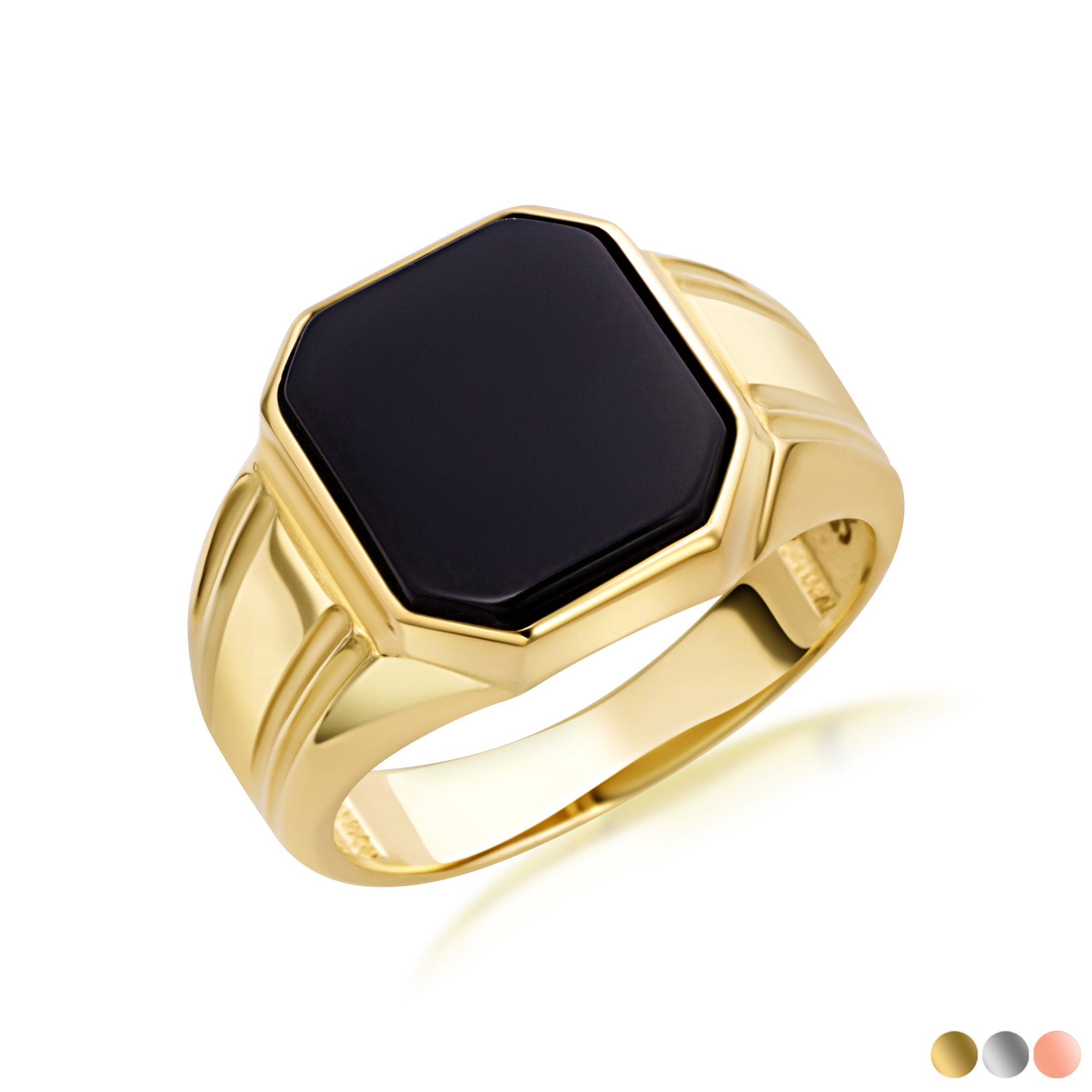 Gold Men’s Black Onyx Ring