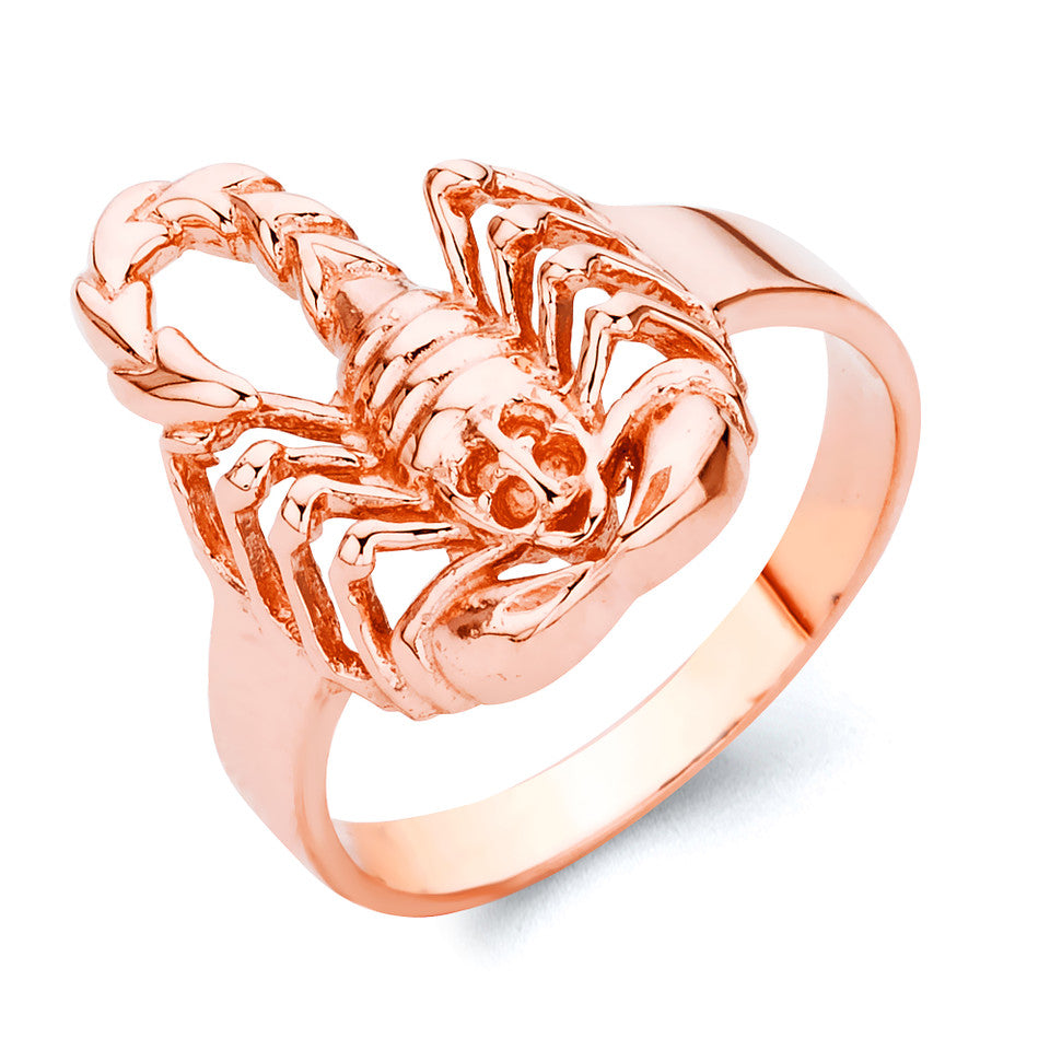 Gold Men's Scorpion Ring, view 2