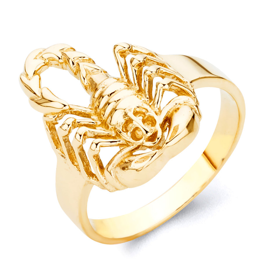 Gold Men's Scorpion Ring, view 4