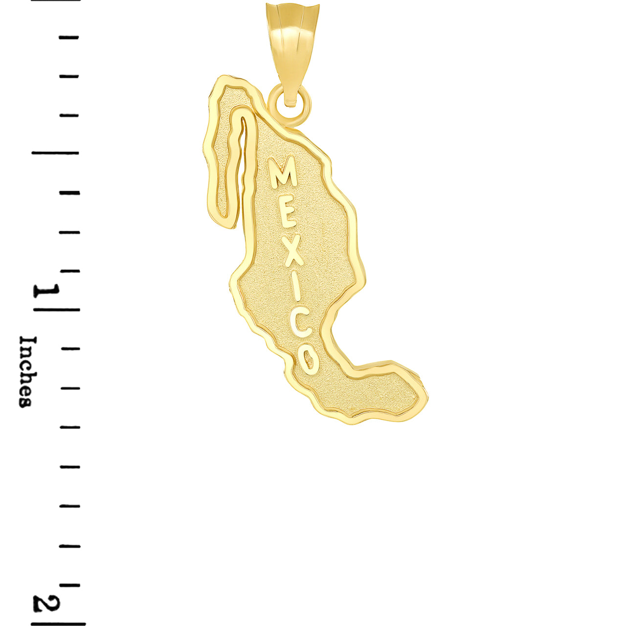 Gold Mexico Map Pendant Necklace, view 3
