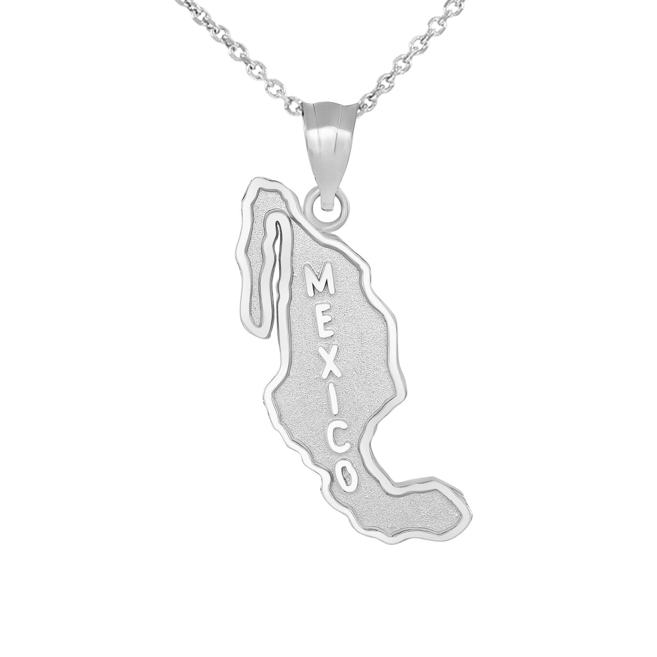 Gold Mexico Map Pendant Necklace, view 6