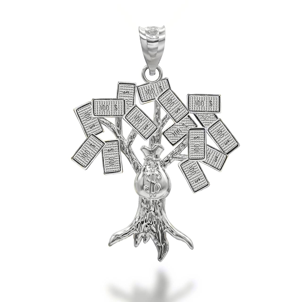 Gold Money On Tree Pendant Necklace, view 8