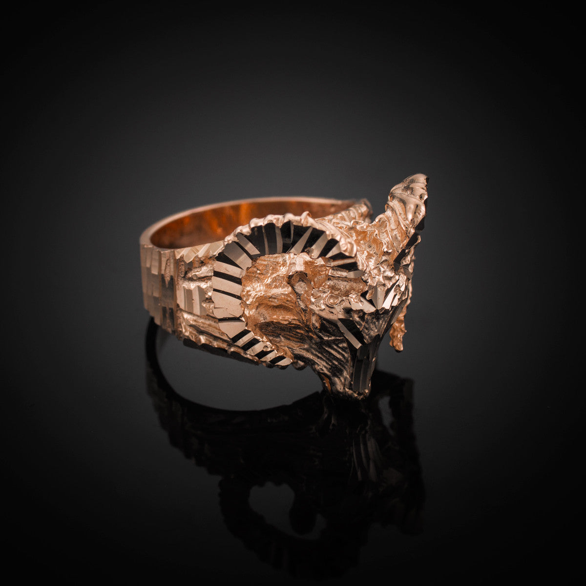 Gold Mountain Ram Aries Ring, view 4