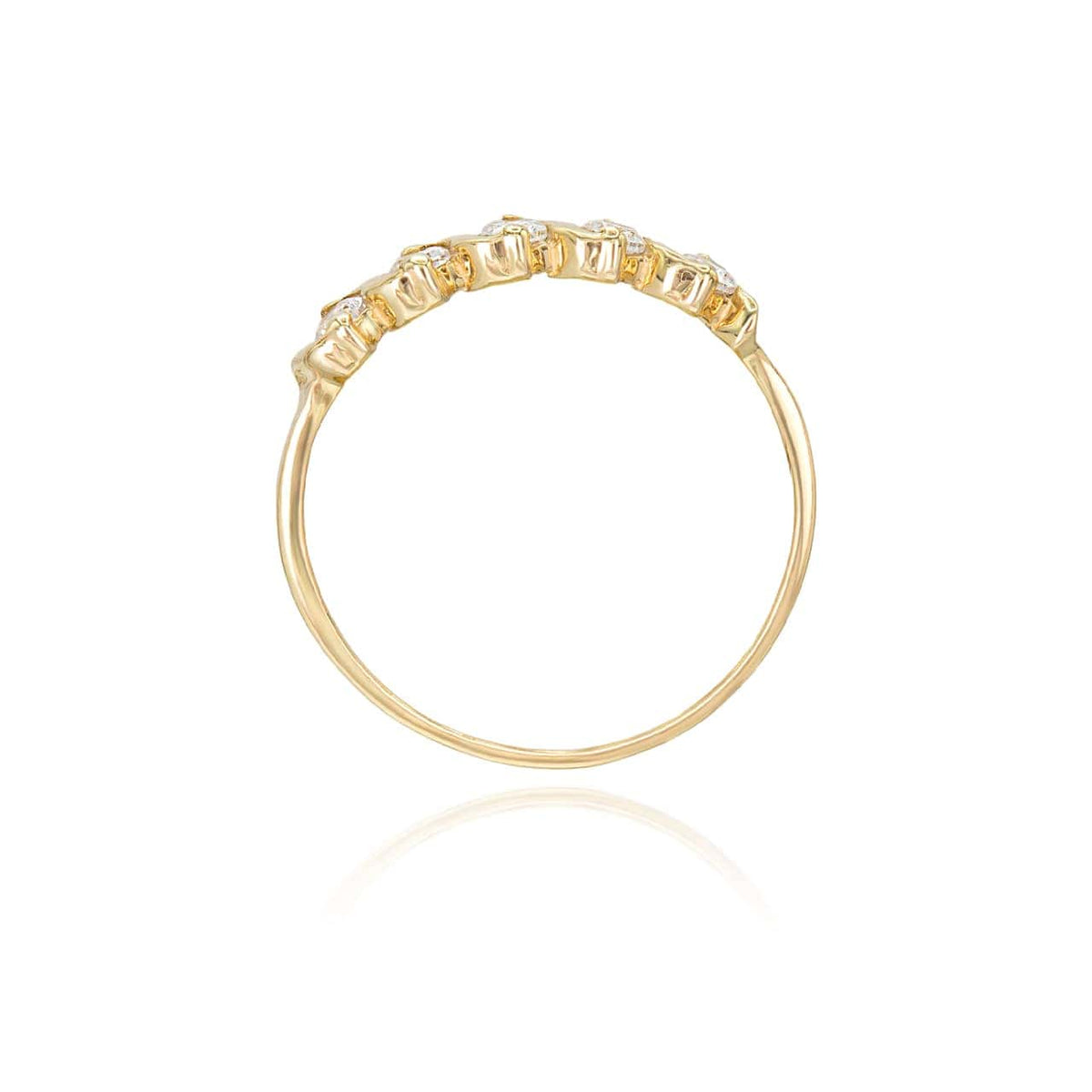 Gold Multi Stone CZ Eternity Band Ring, view 4