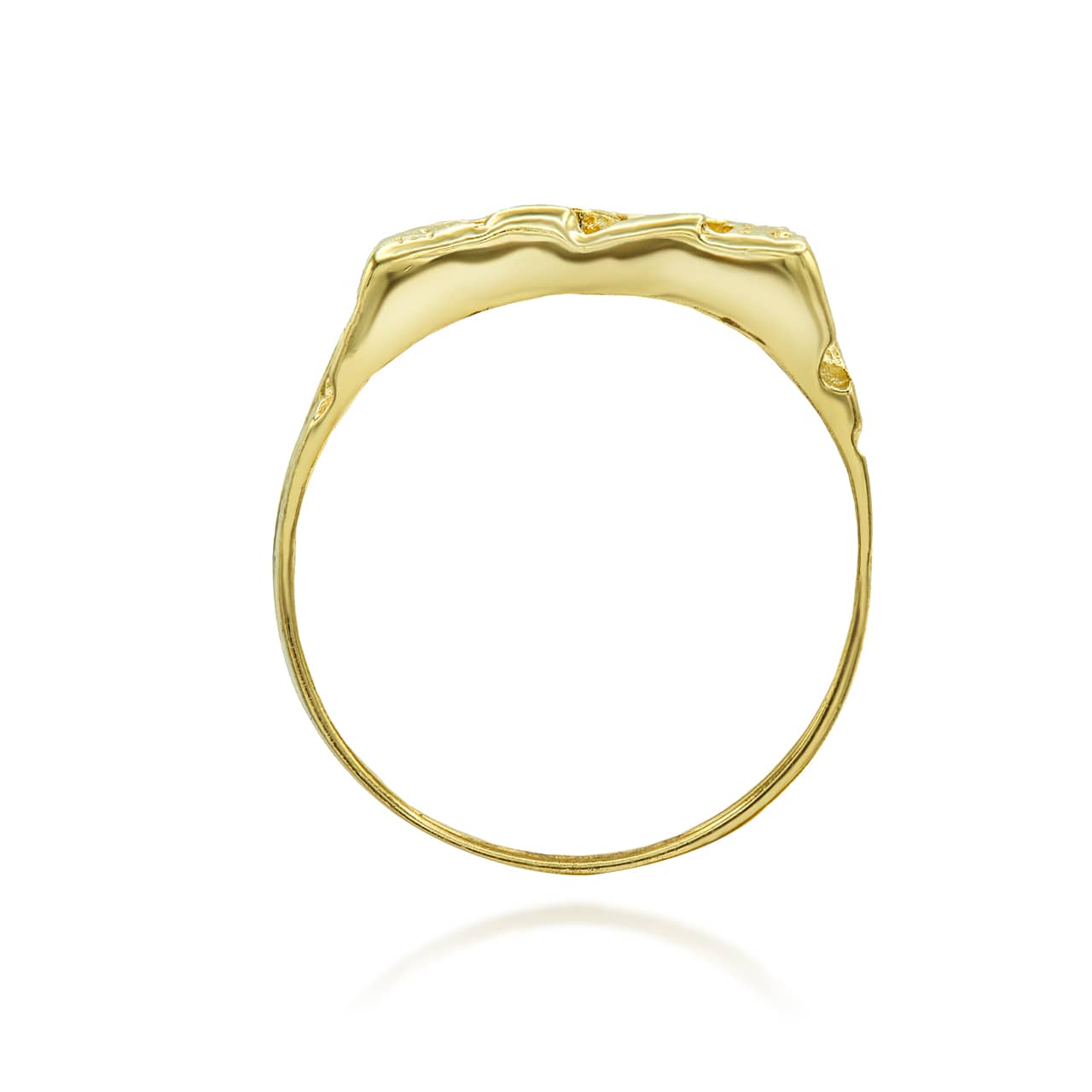 Gold Nugget Men's Ring, view 3