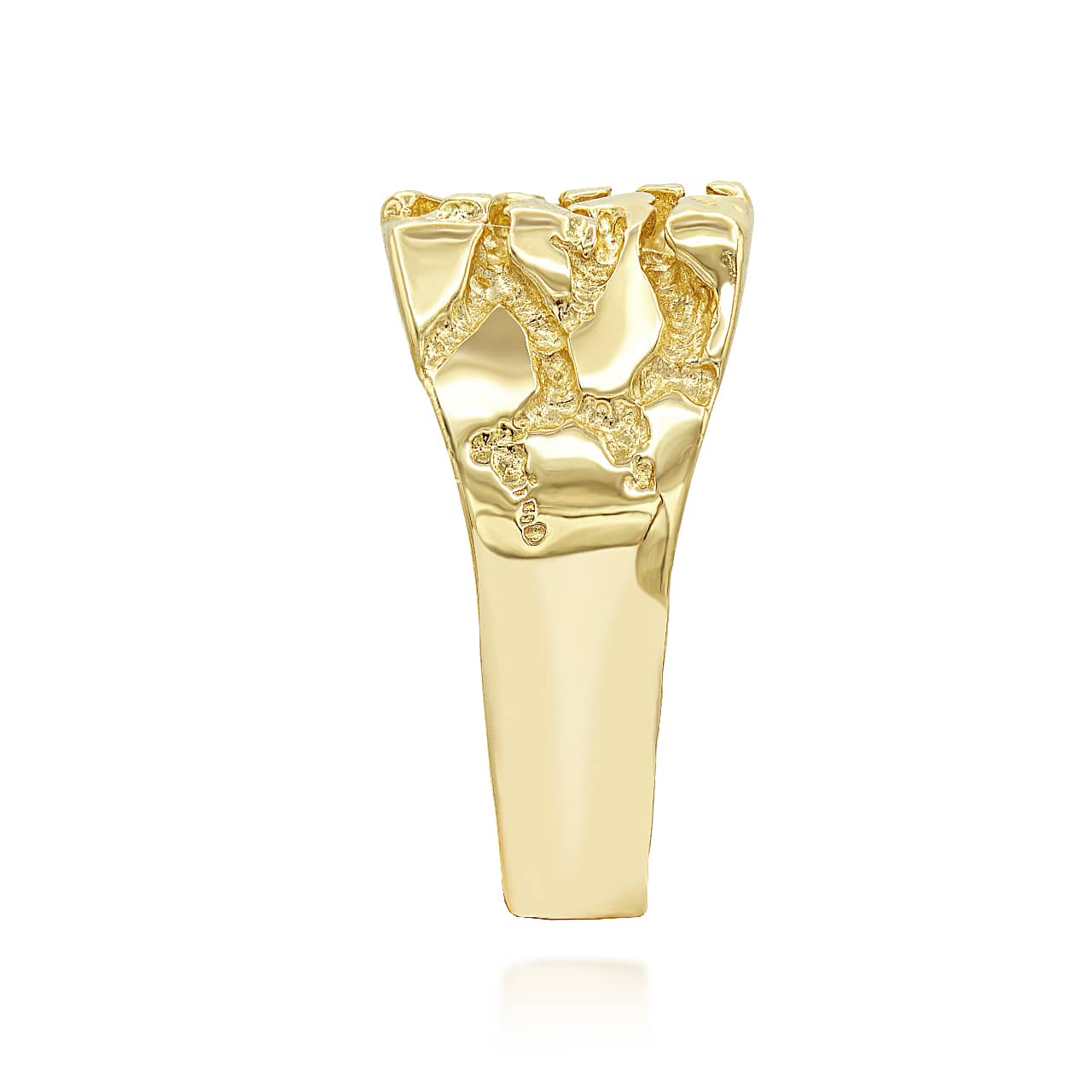 Gold Nugget Men's Ring, view 4