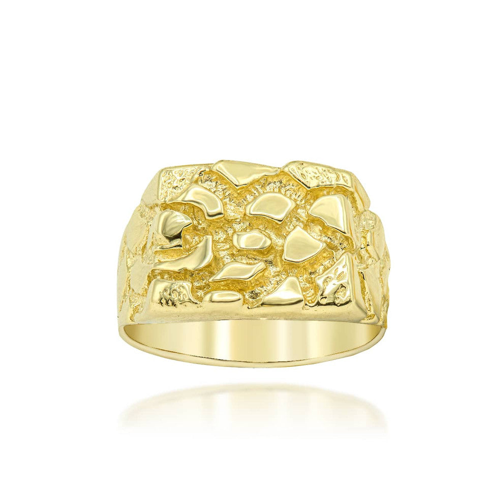 Gold Nugget Men's Ring, view 7