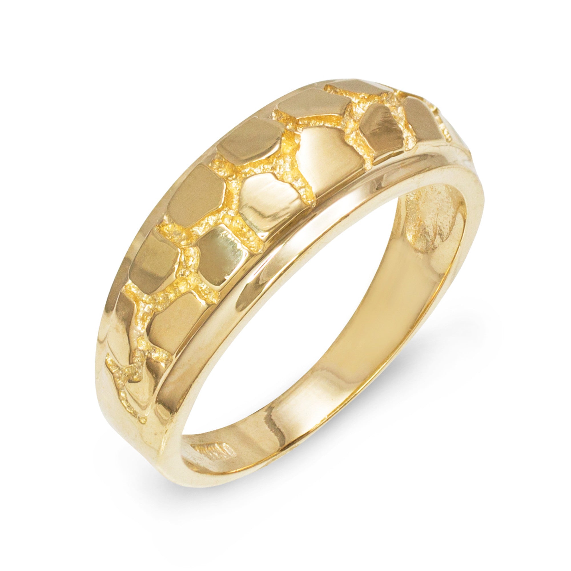Gold Nugget Wedding Band