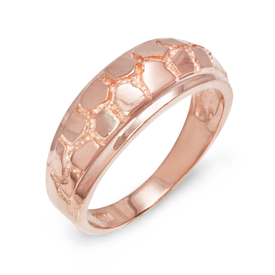 Gold Nugget Wedding Band, view 4