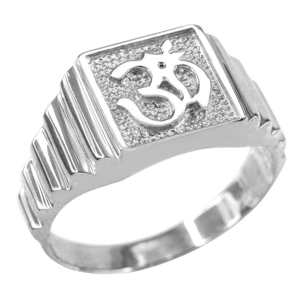 Gold Om Men's Ring, view 3