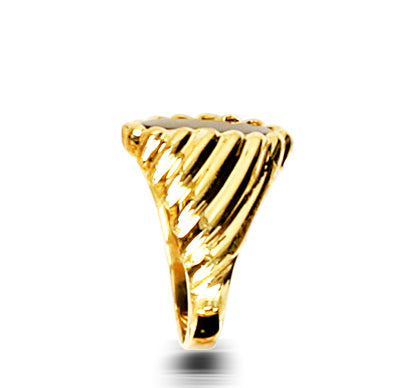 Gold Onyx Men's Swirl Ring, view 2
