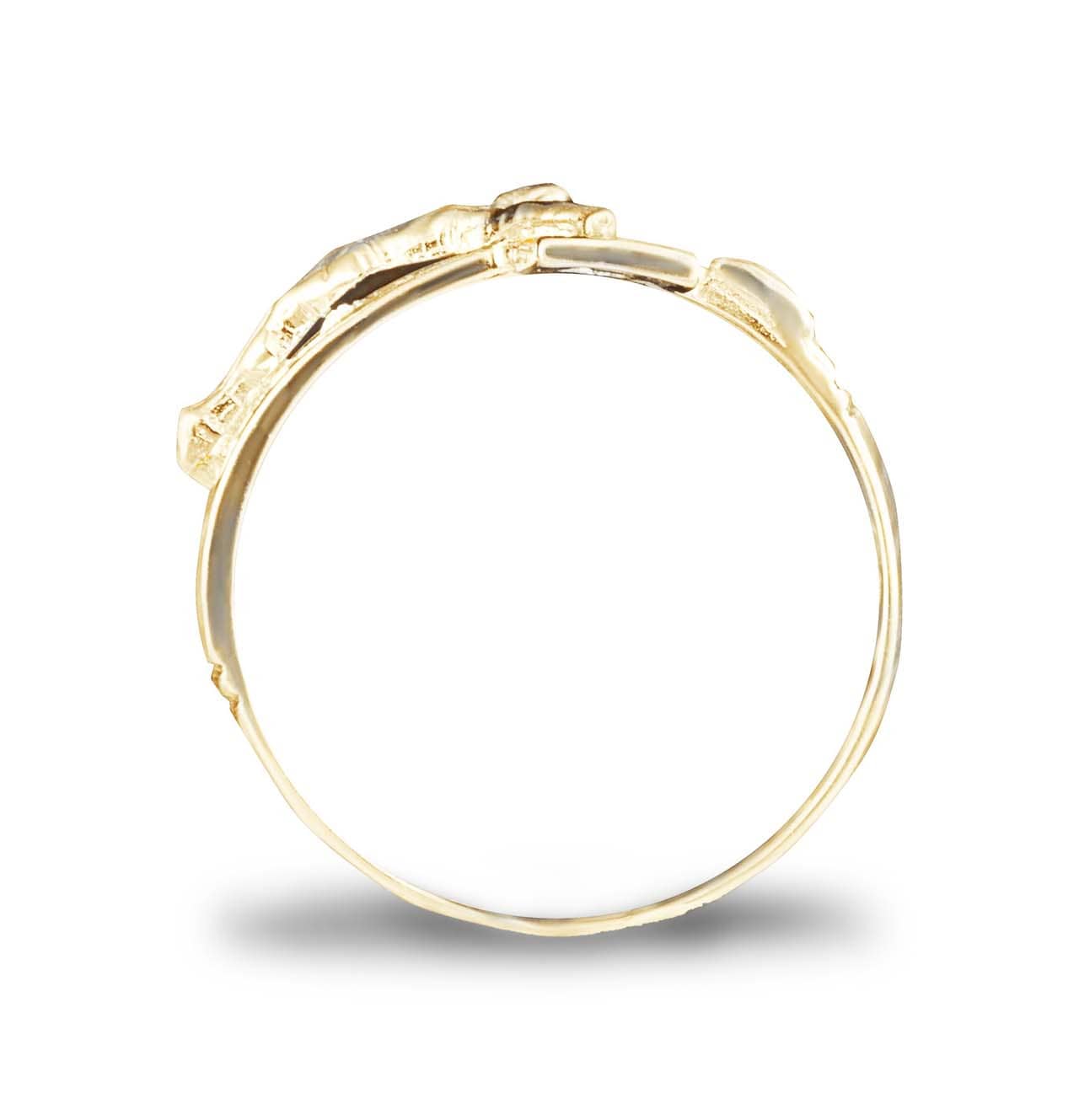 Gold Open Crucifix Cross Ring, view 7
