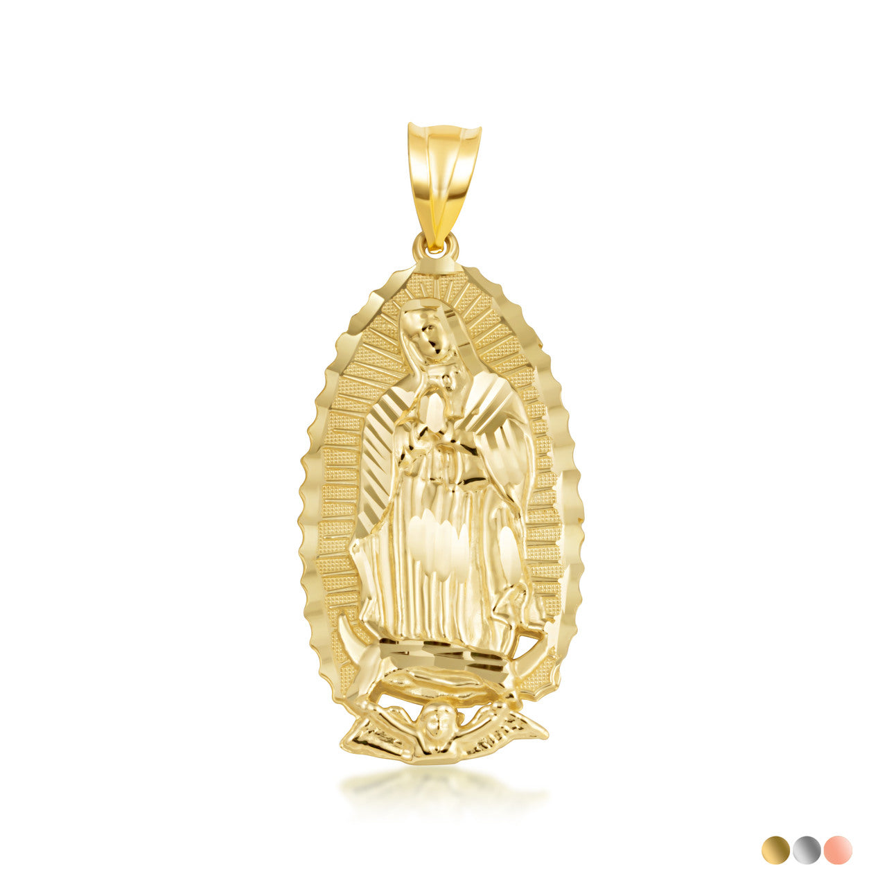 Gold Our Lady of Guadalupe Virgin Mary Necklace (S/M/L)