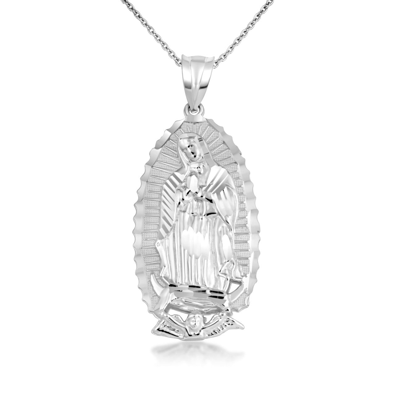 Gold Our Lady of Guadalupe Virgin Mary Necklace (S/M/L), view 8